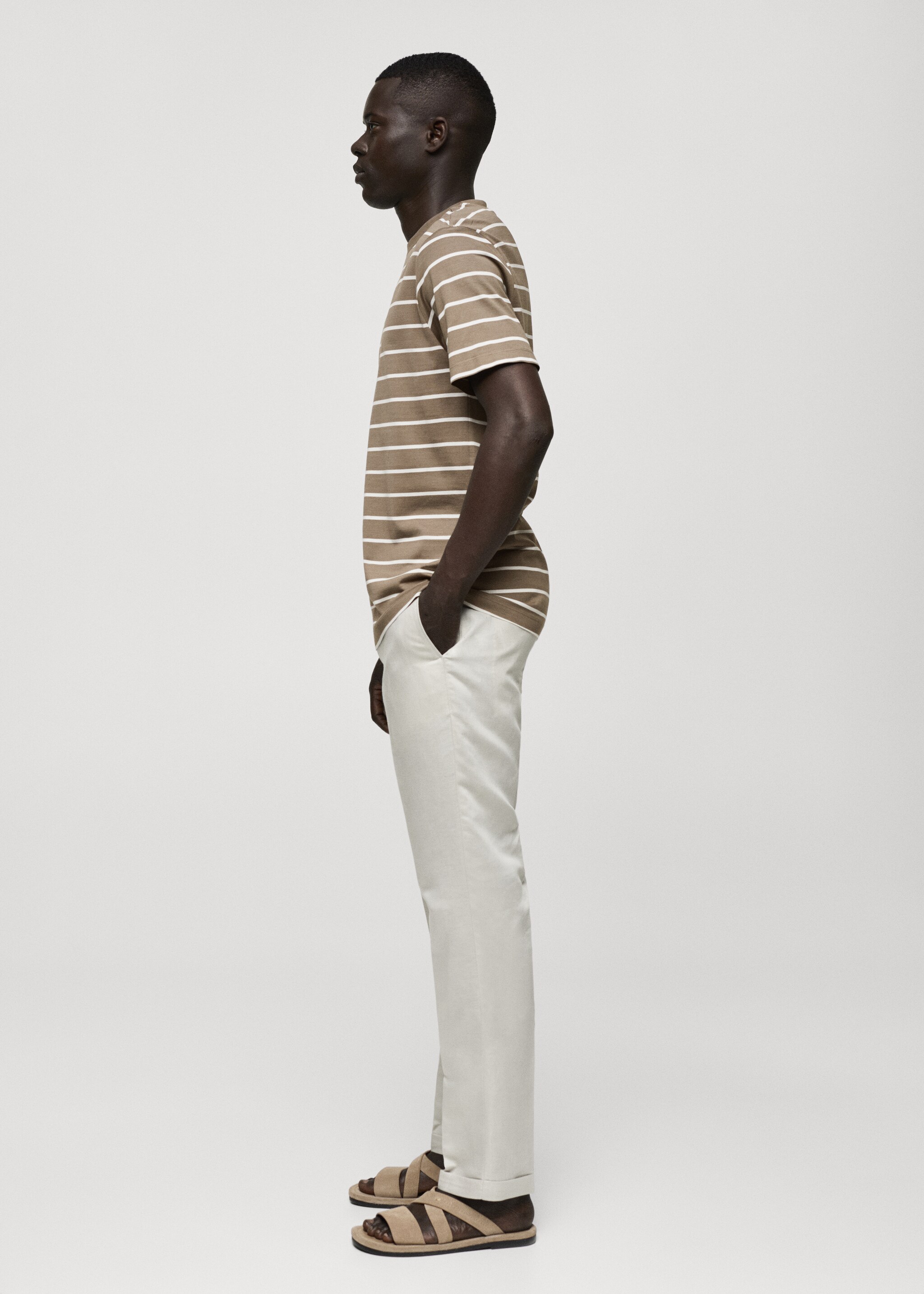 Striped cotton T-shirt - Details of the article 2