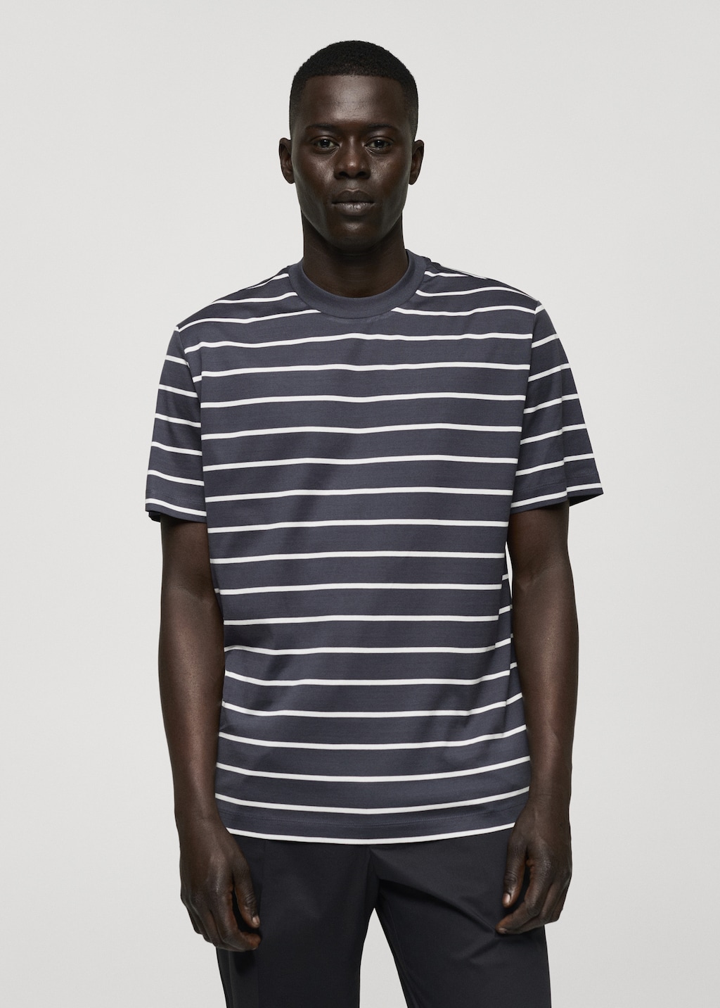 Mango Gestreiftes Baumwoll-Shirt