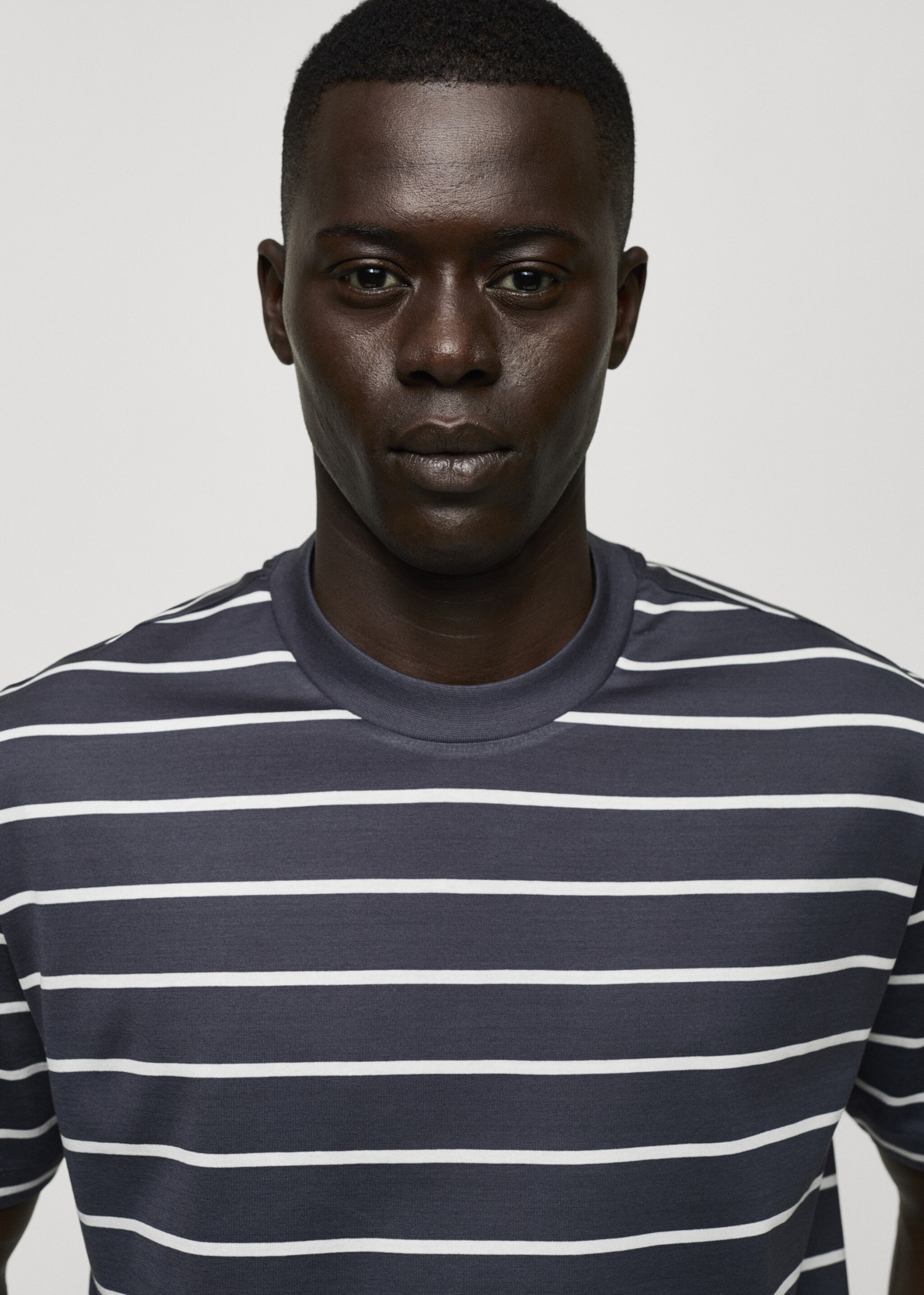 Striped cotton T-shirt - Details of the article 1