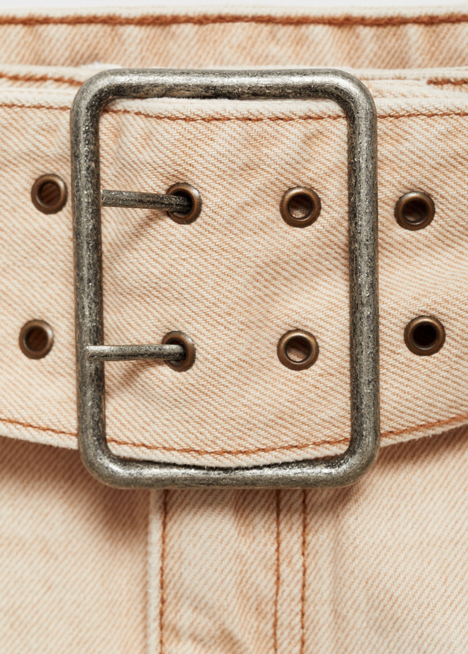 Denim mini-skirt with belt - Details of the article 8