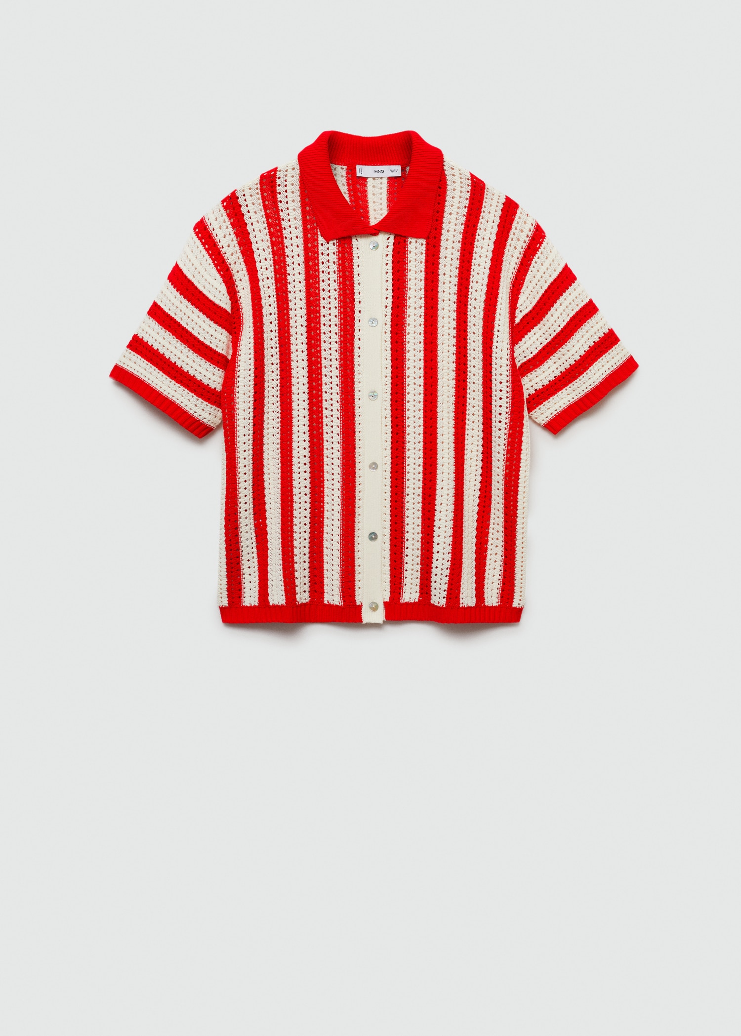 Striped openwork cardigan - Main Image