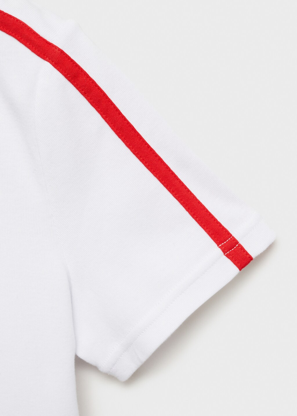 Mango Contrasting stripes cotton polo shirt