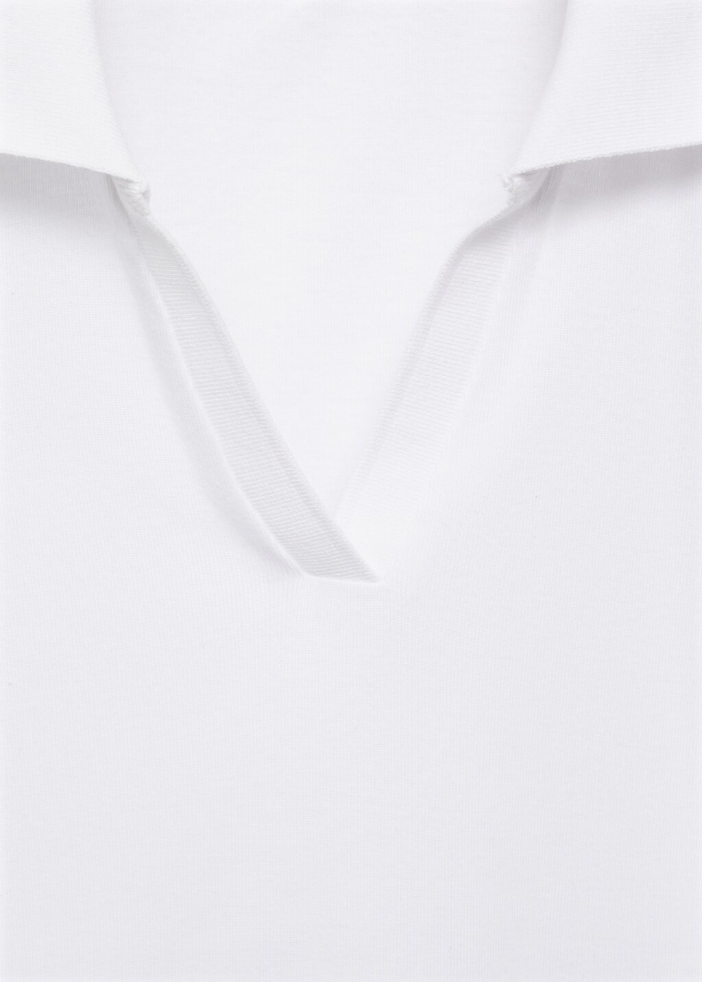 Mango Contrasting stripes cotton polo shirt