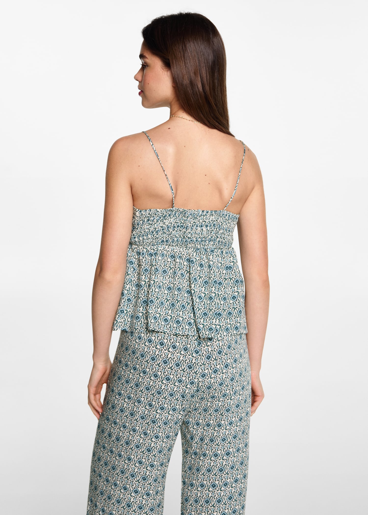 Flowy printed top - Reverse of the article