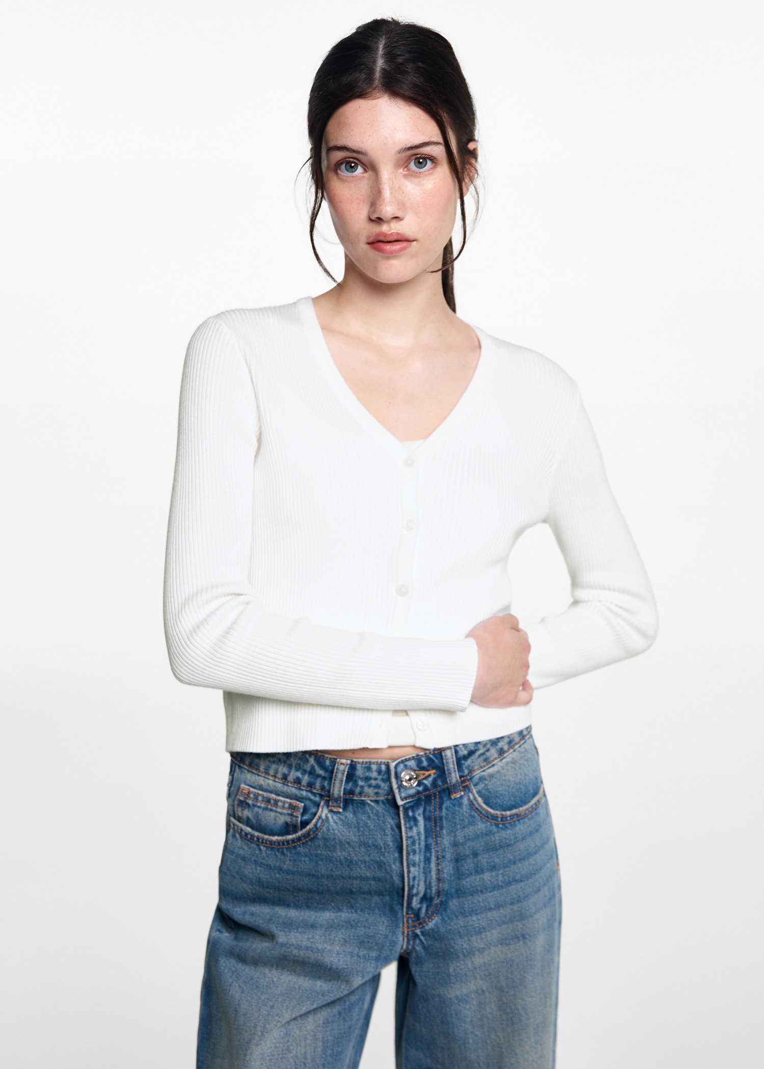 Button knit cardigan - Medium plane
