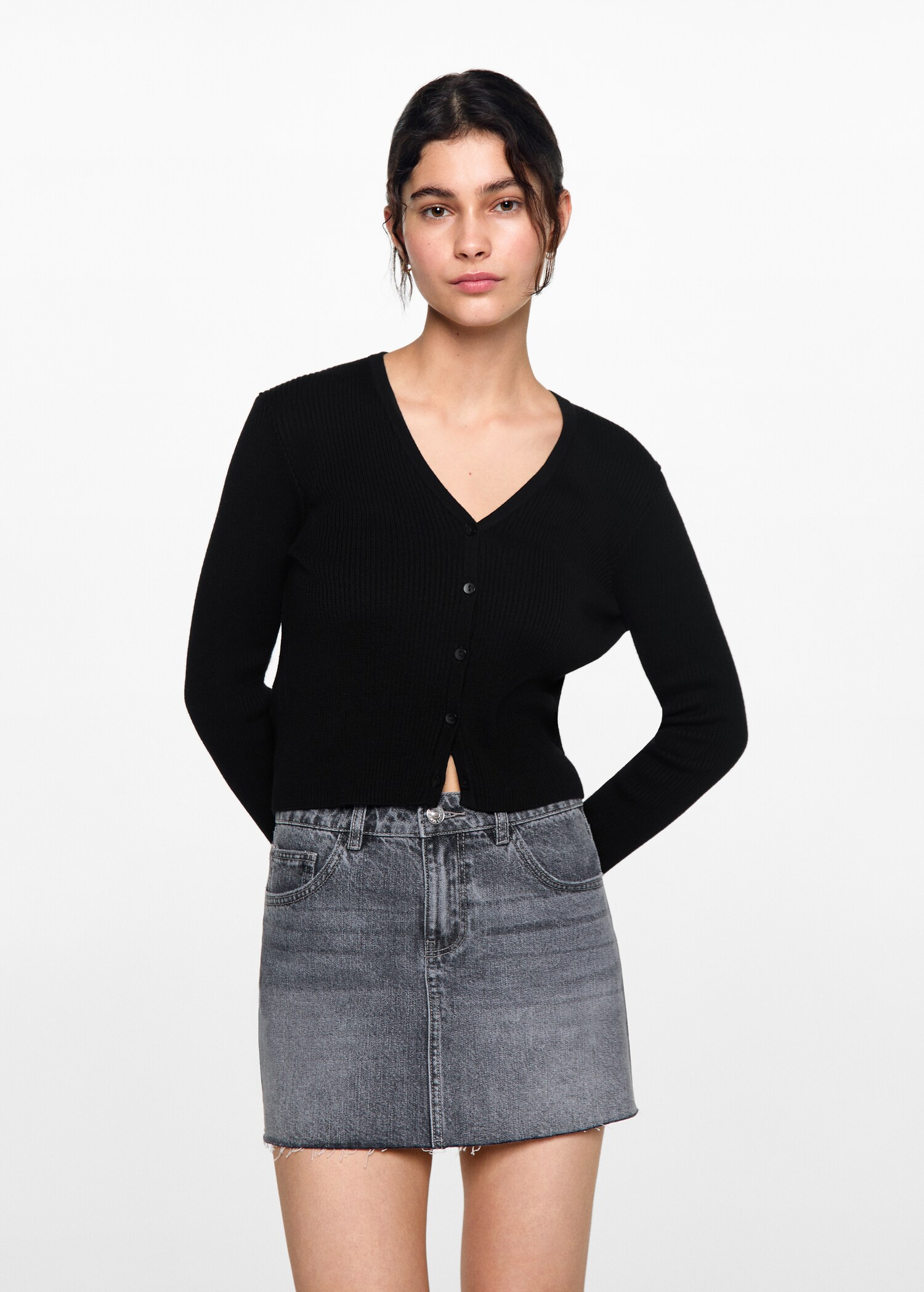 Button knit cardigan - Medium plane