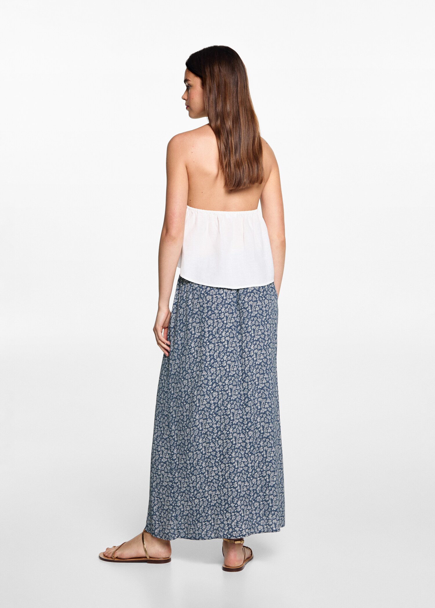 Floral midi skirt - Reverse of the article