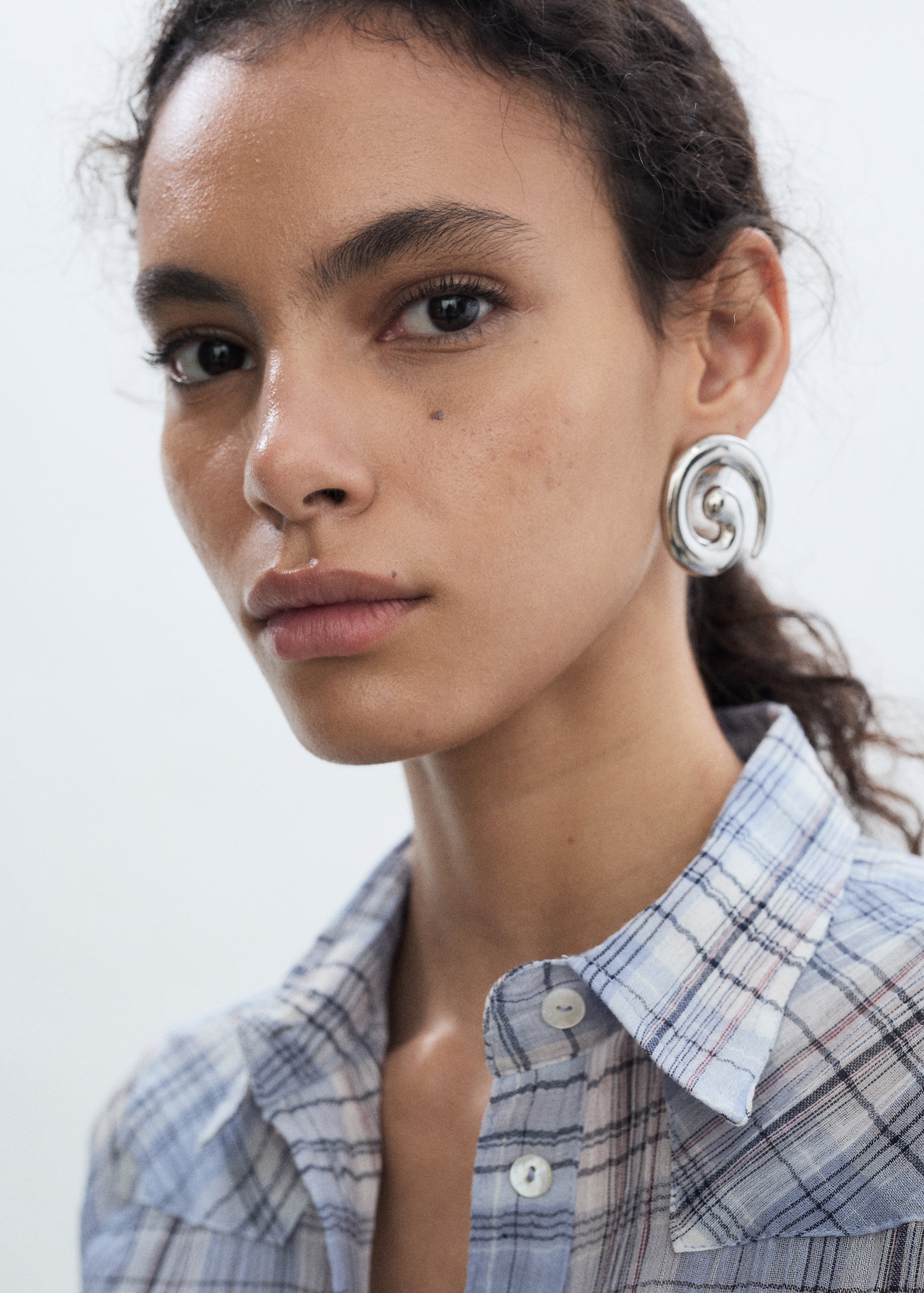 Check Cotton Shirt Woman MANGO USA check-cotton-shirt-woman-mango-usa