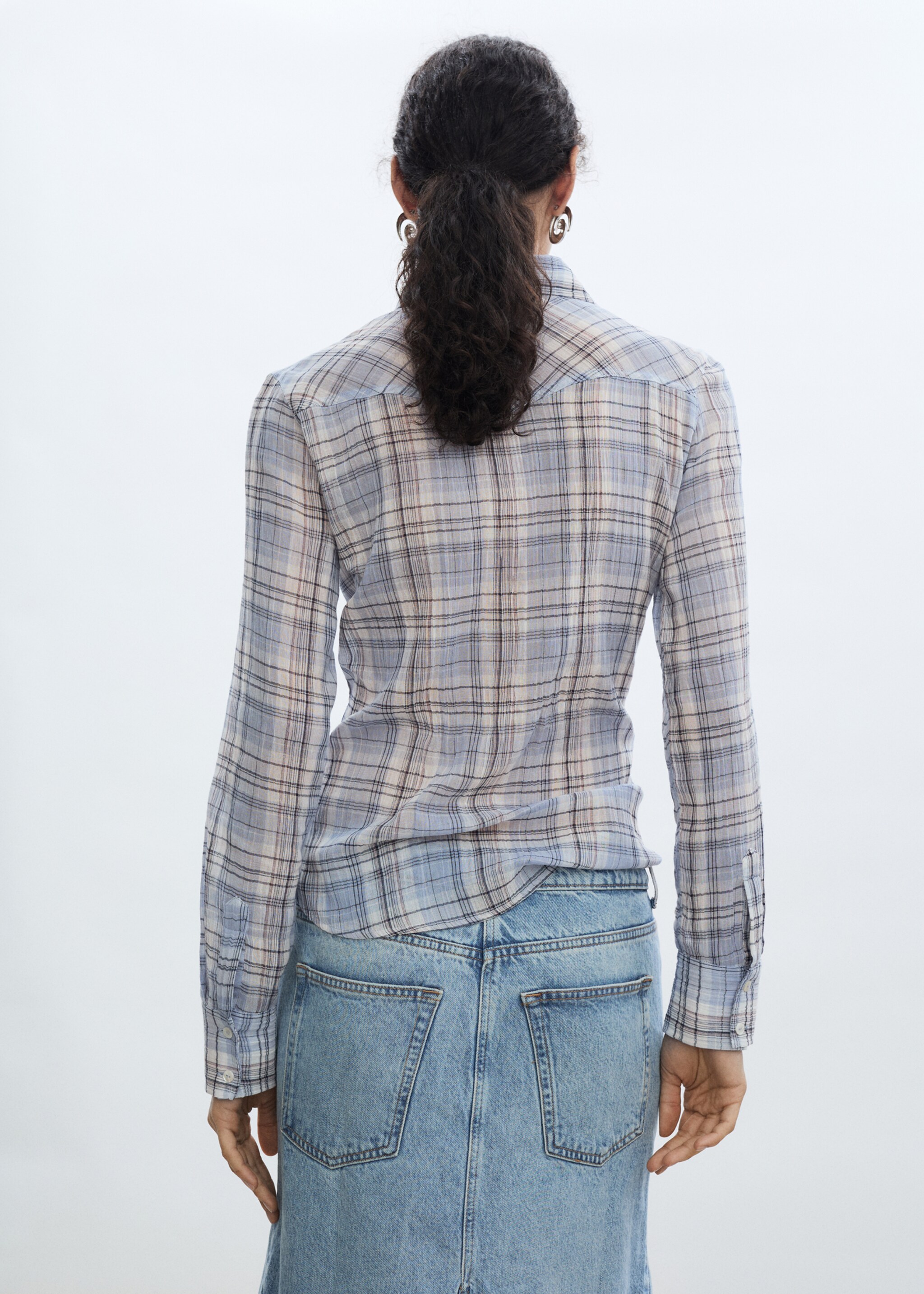 Chemise à carreaux en coton - Verso de l’article