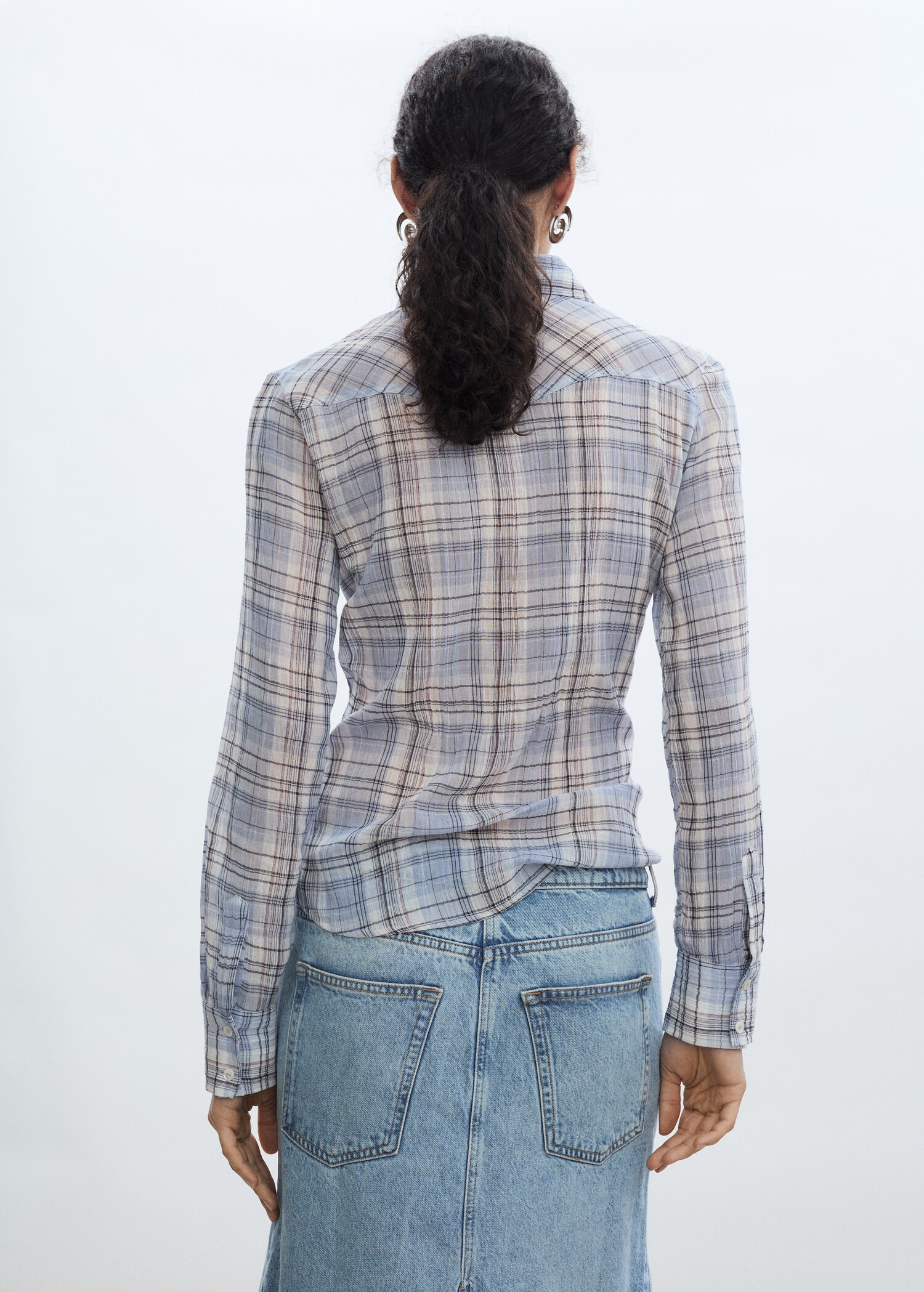 Chemise à carreaux en coton - Verso de l’article
