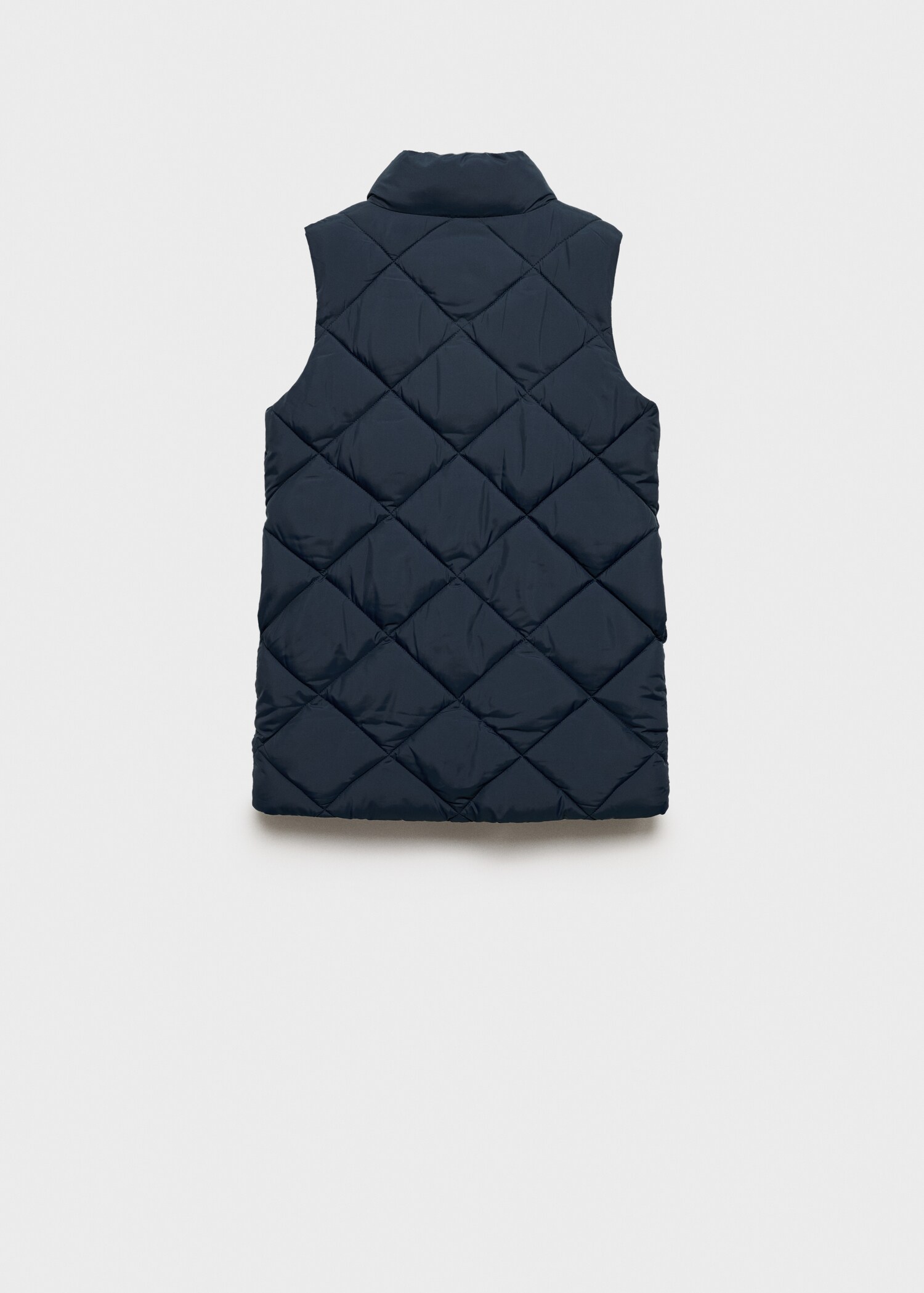 Long quilted vest - Reverse of the article