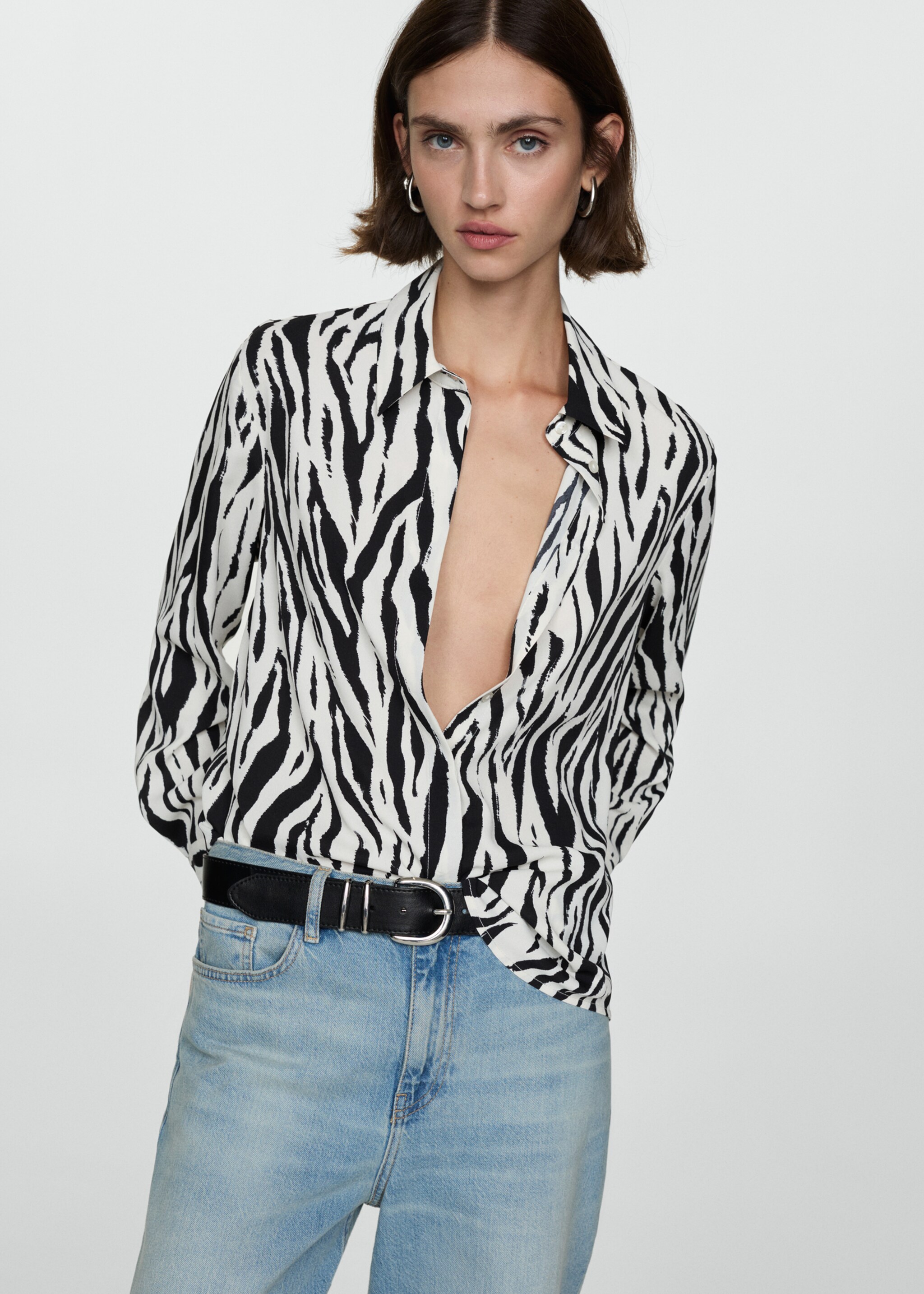 Chemise imprimée fluide - Plan moyen