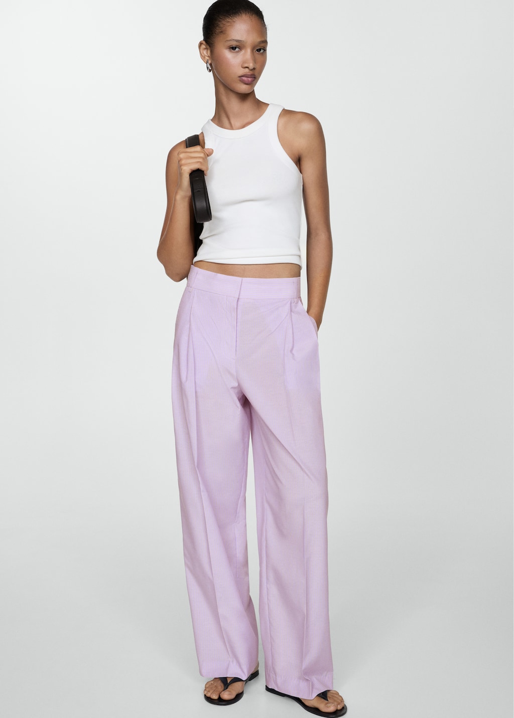 Pink and white striped trousers hotsell