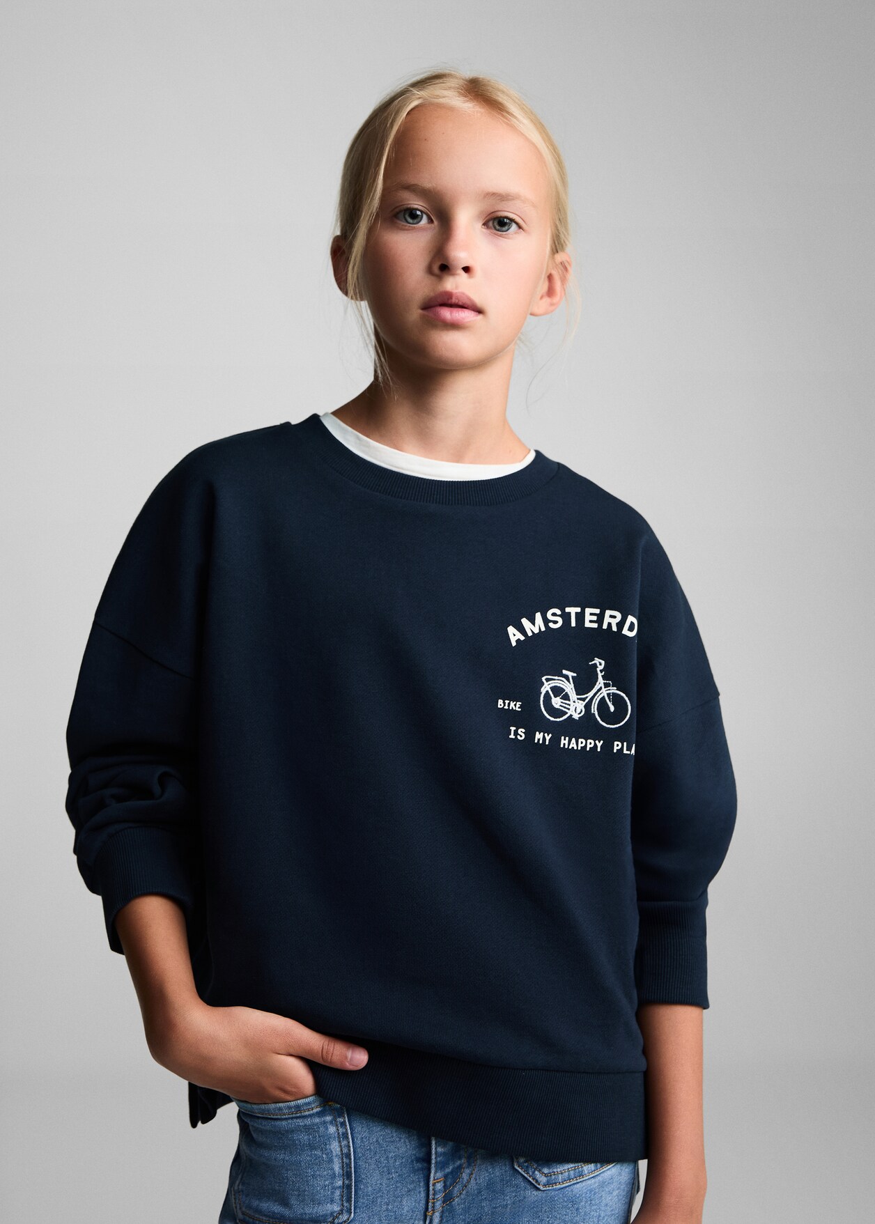 Embroidered printed hoodie - Kids | MANGO USA