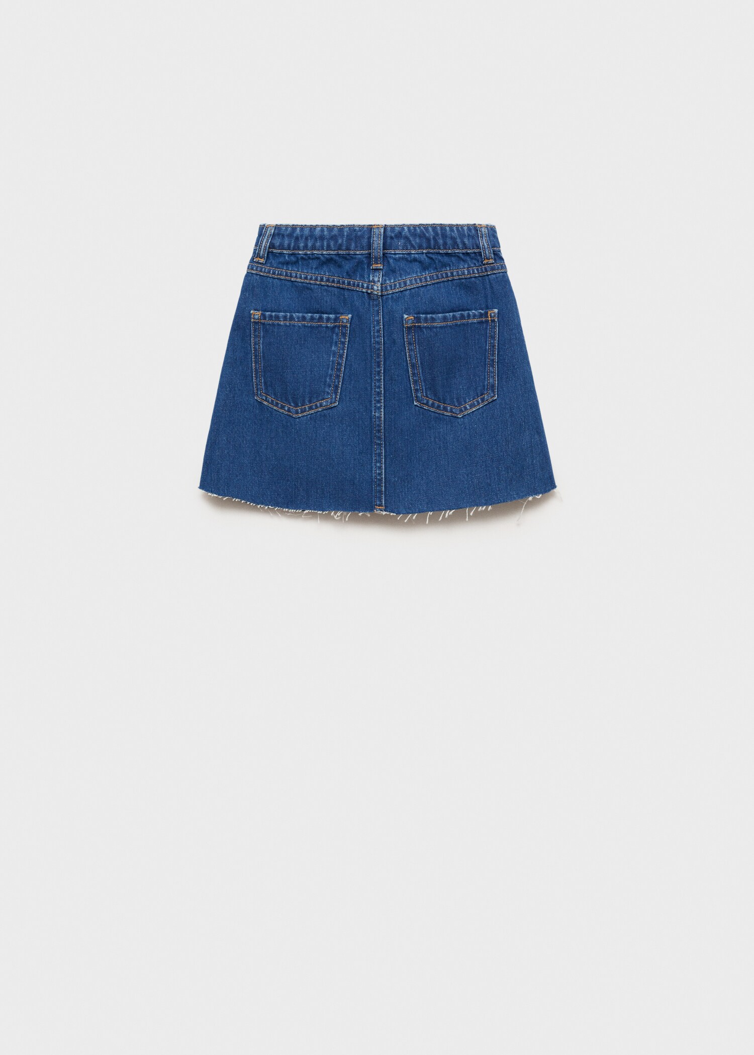 Pleated denim skirt - Reverse of the article