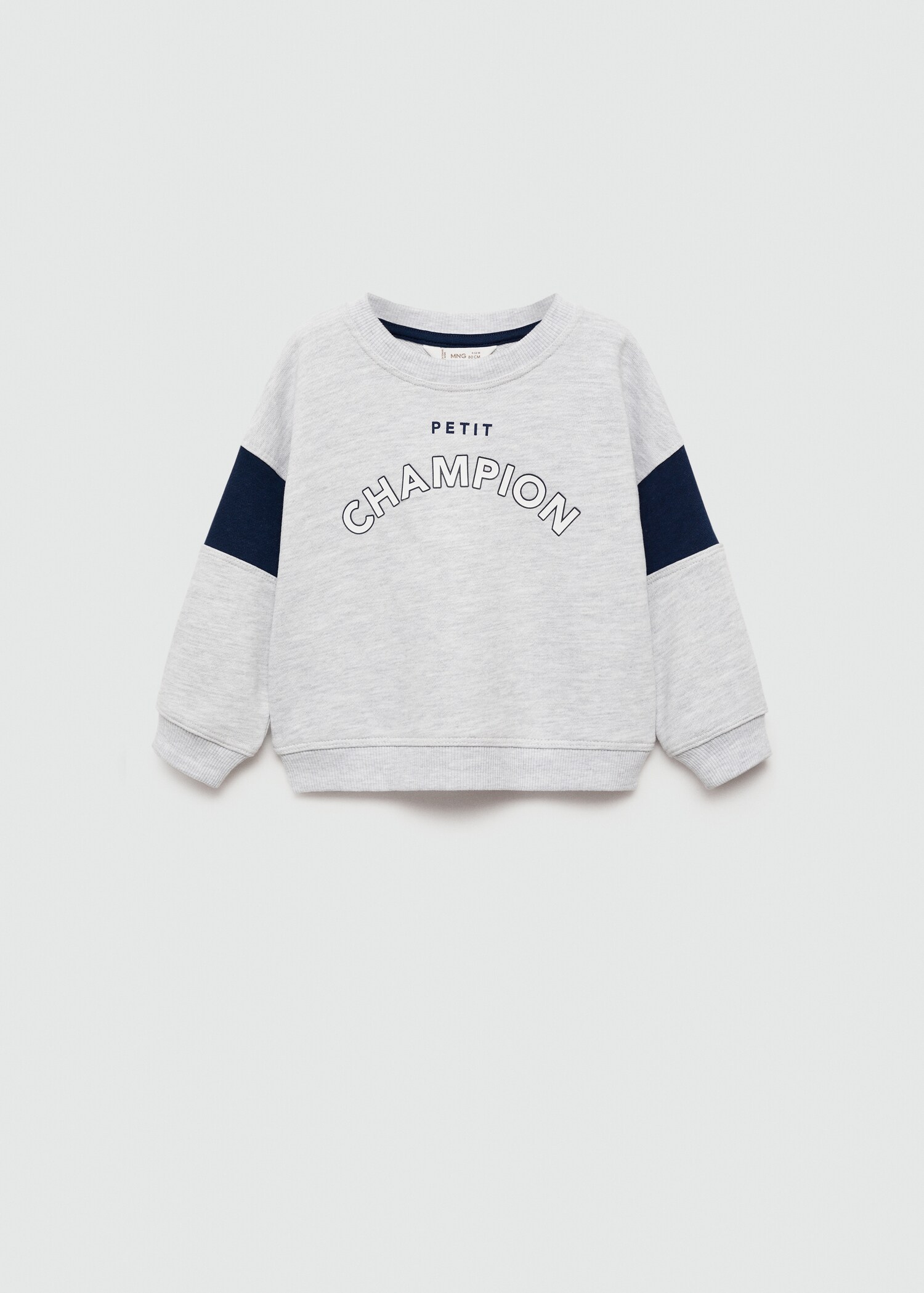 Message printed sweatshirt - Article without model