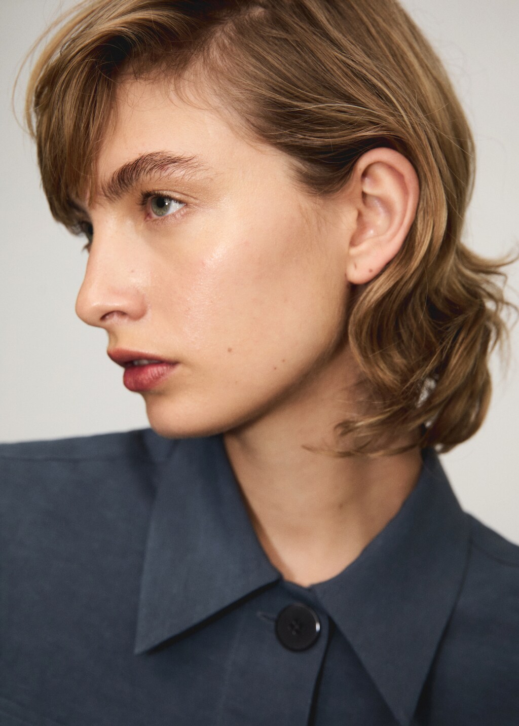 Lyocell cropped shirt