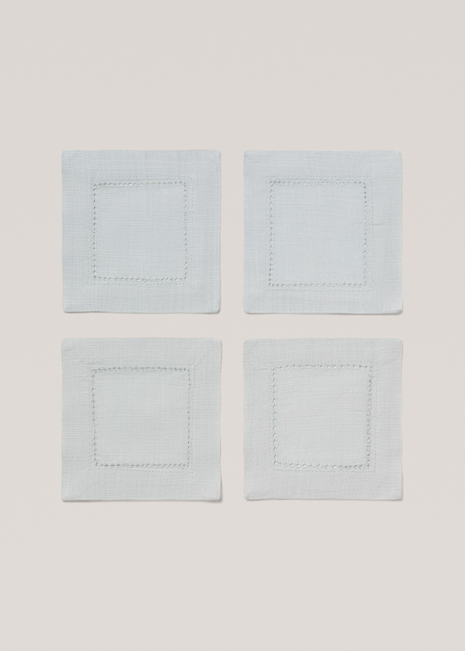 Cotton coaster with hemstitch detail - Article without model