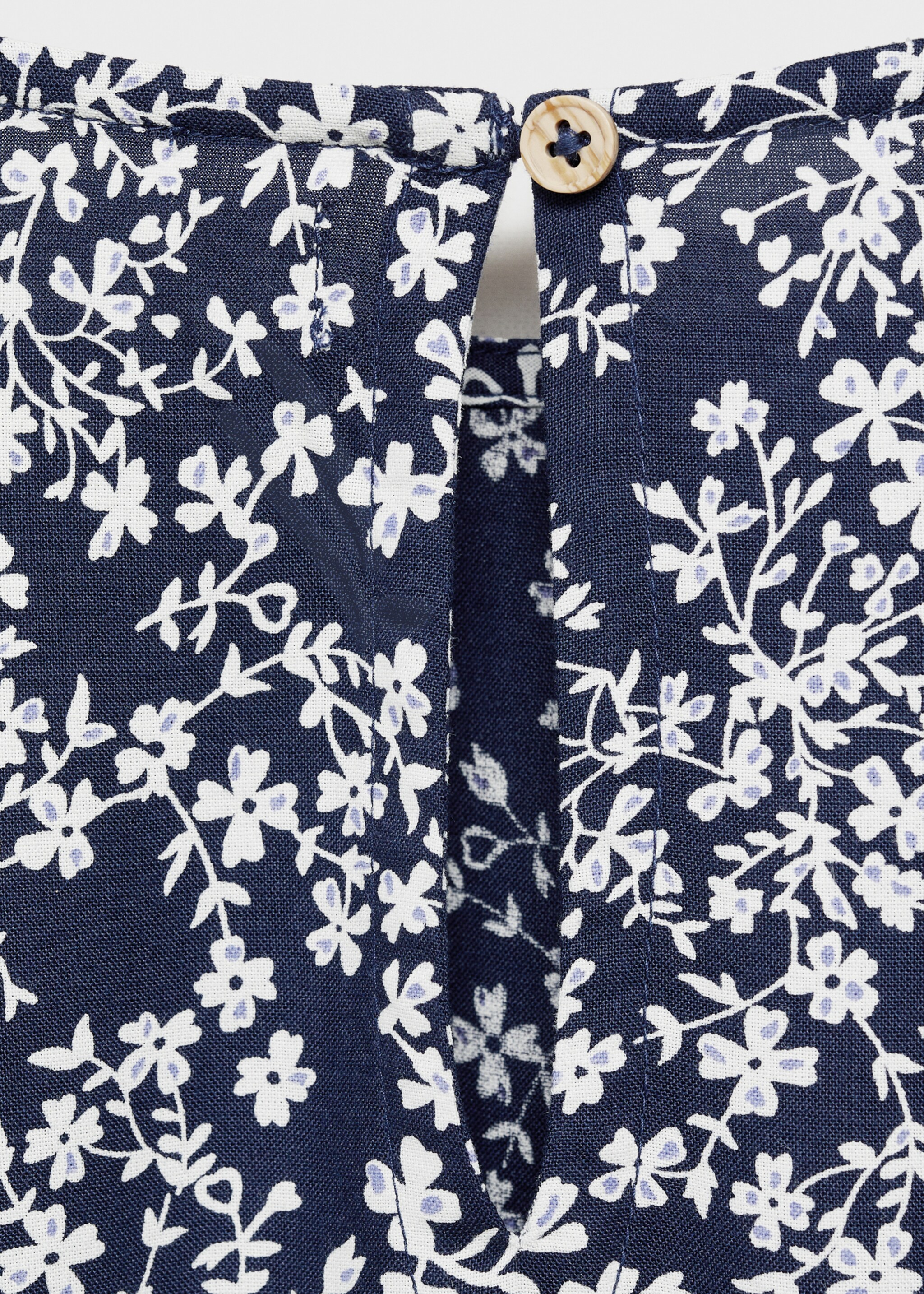 Vestido estampado floral - Detalle del artículo 8, Azul marino oscuro. Ref: 77093281-00.