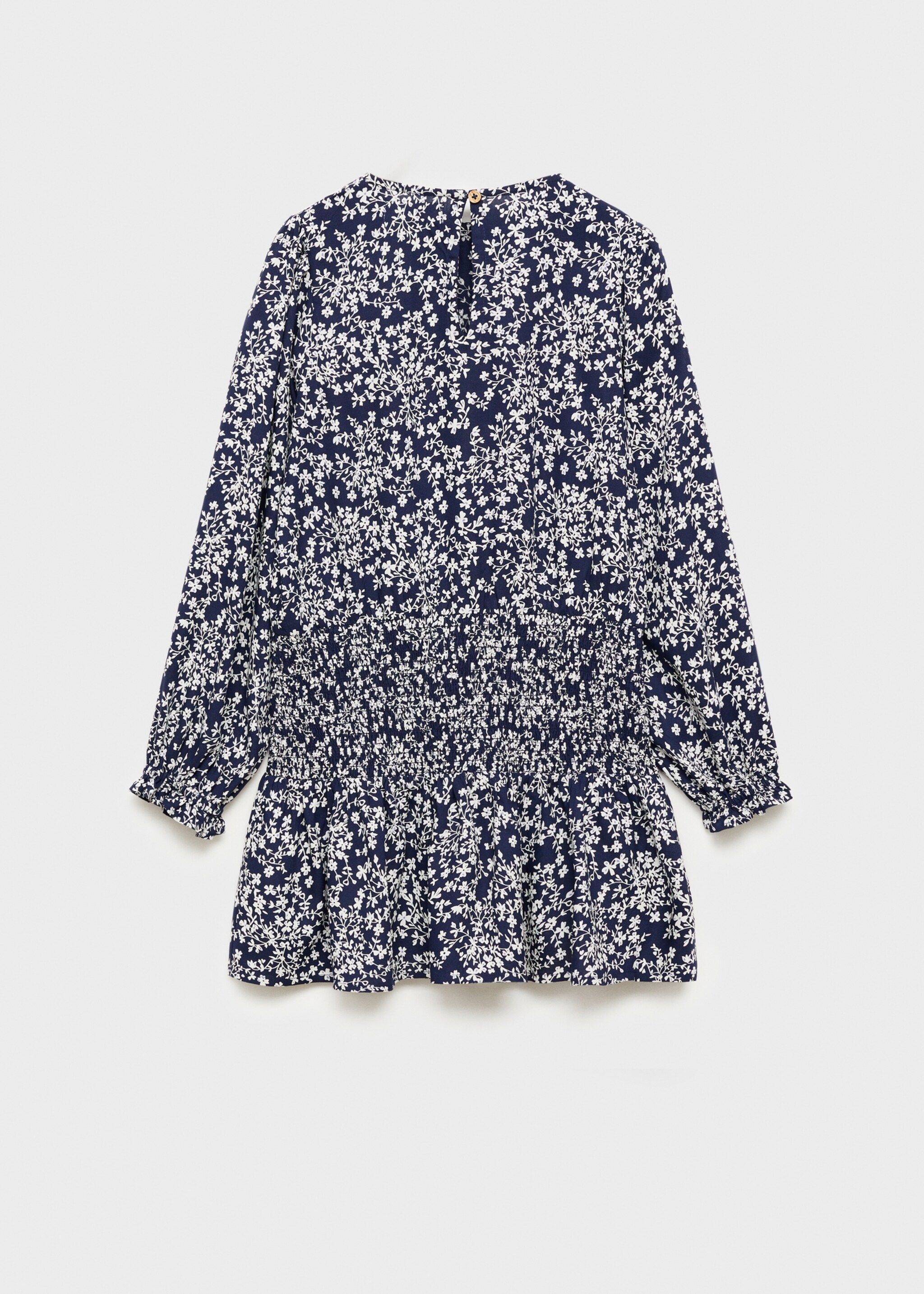 Vestido estampado floral - Reverso del artículo, Azul marino oscuro. Ref: 77093281-00.