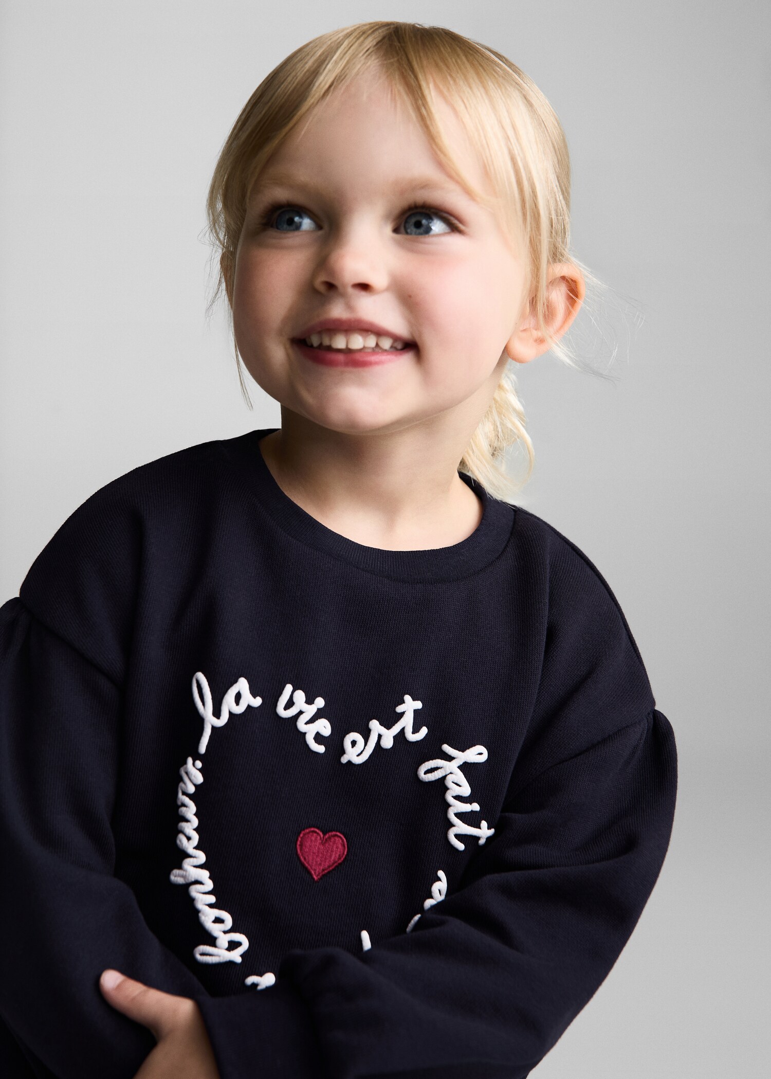 Embroidered printed hoodie - Details of the article 1