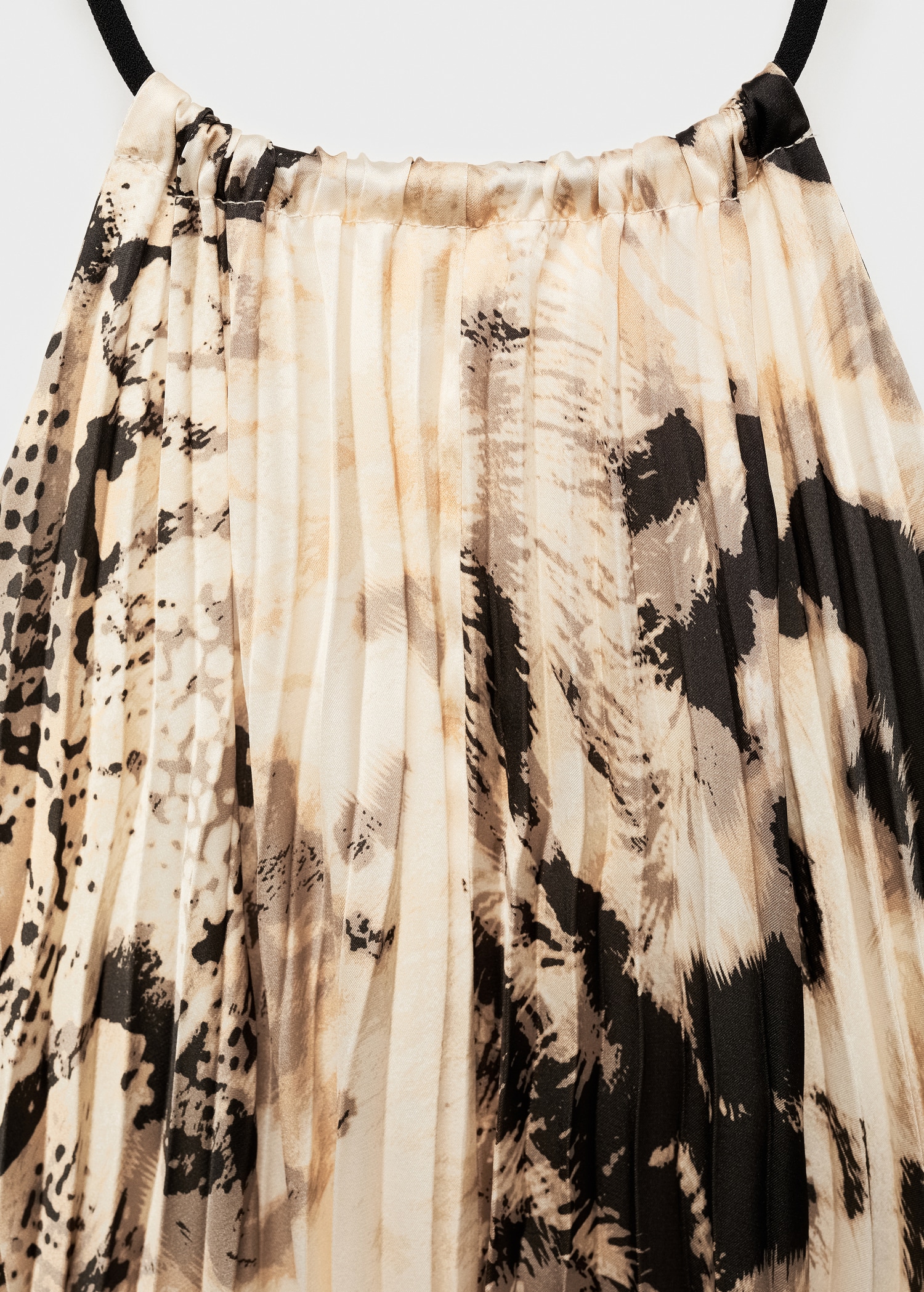 Robe plissée en imprimé animal - Détail de l'article 0