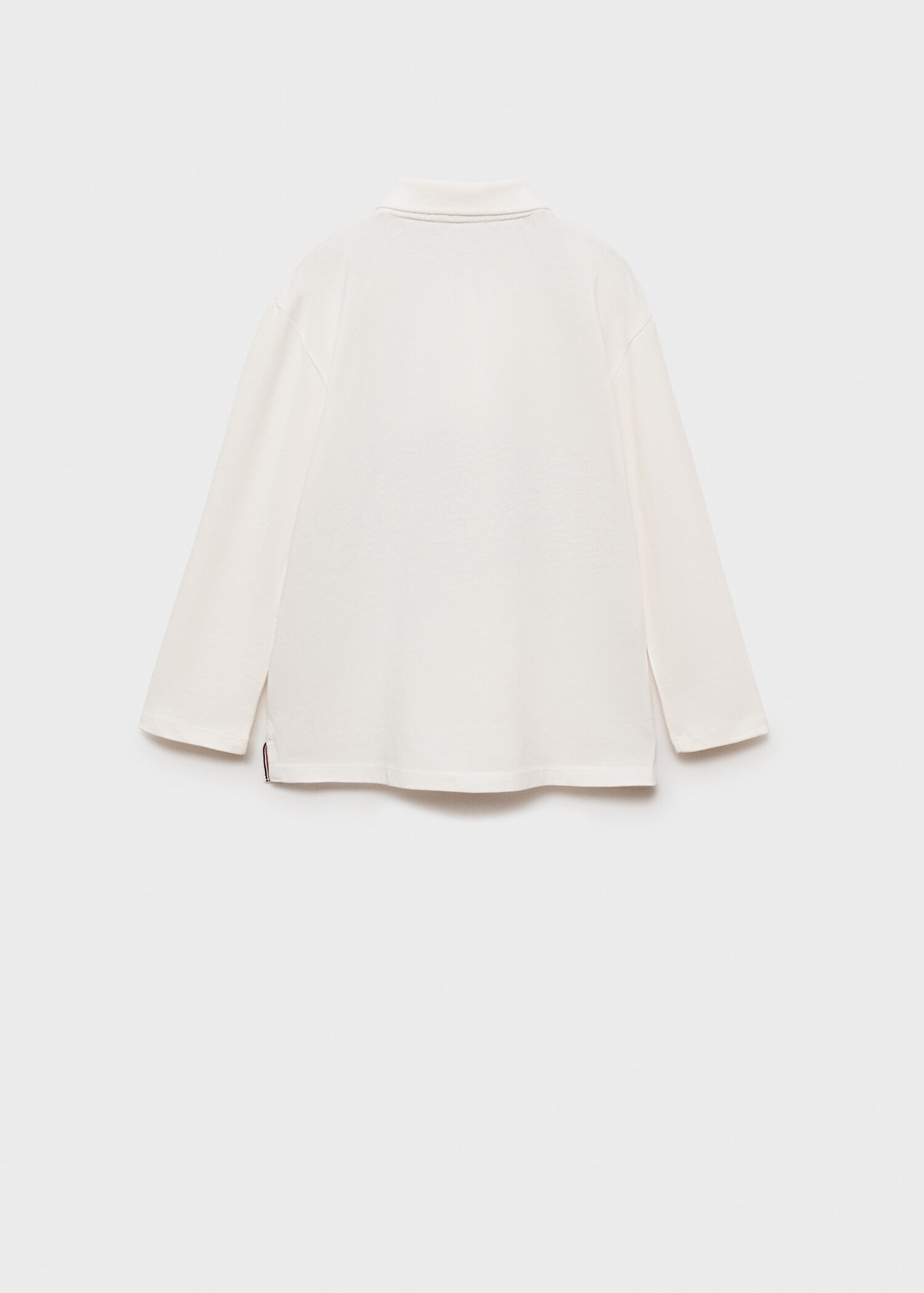 Printed cotton polo shirt - Reverse of the article