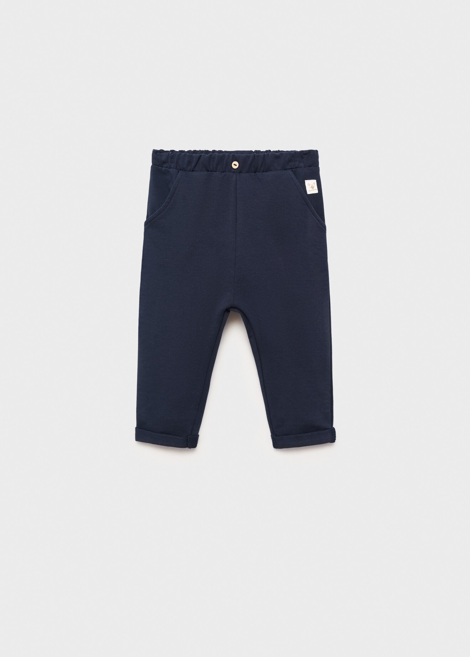 Elastic waist cotton trousers - Article without model