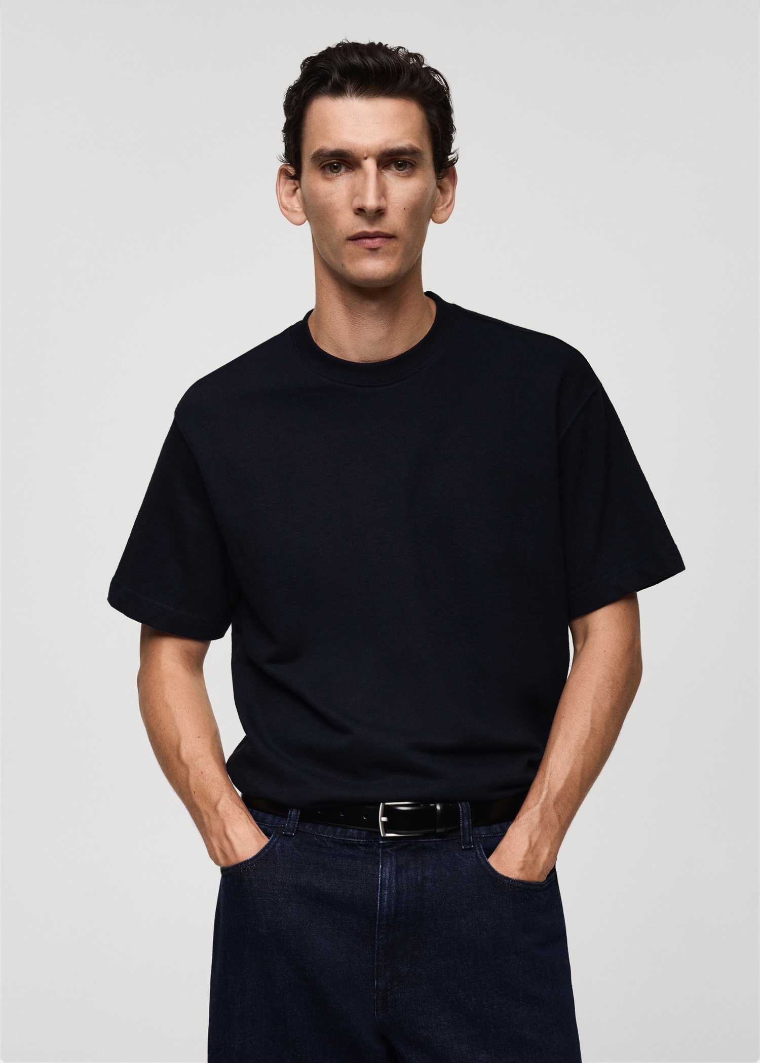 Camiseta 100% algodón relaxed fit - Plano medio