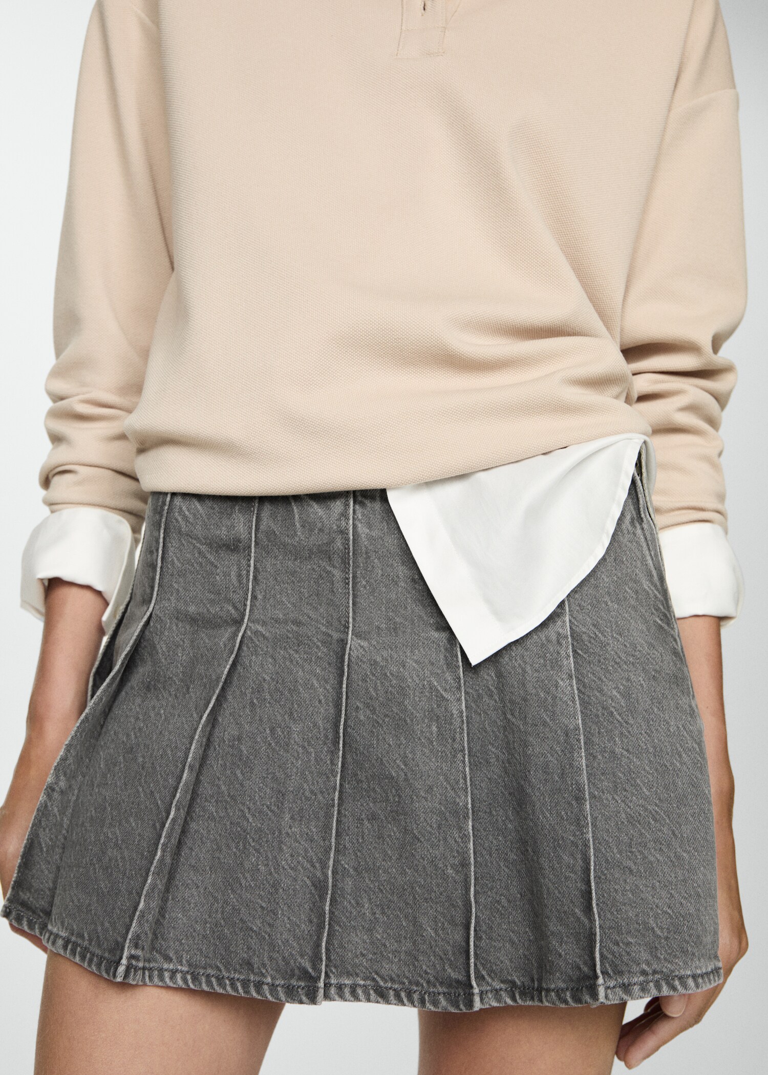 Denim mini-skirt - Medium plane