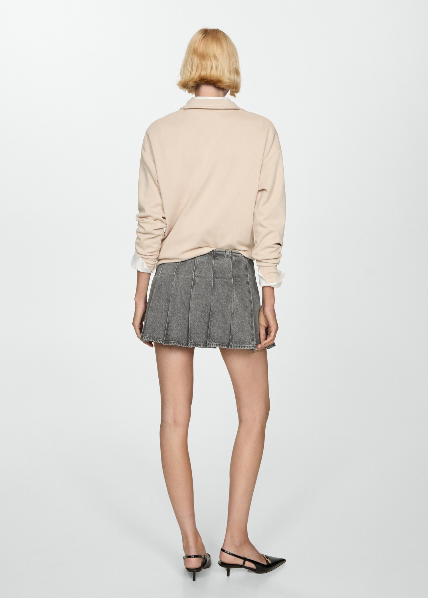 Denim mini-skirt - Reverse of the article