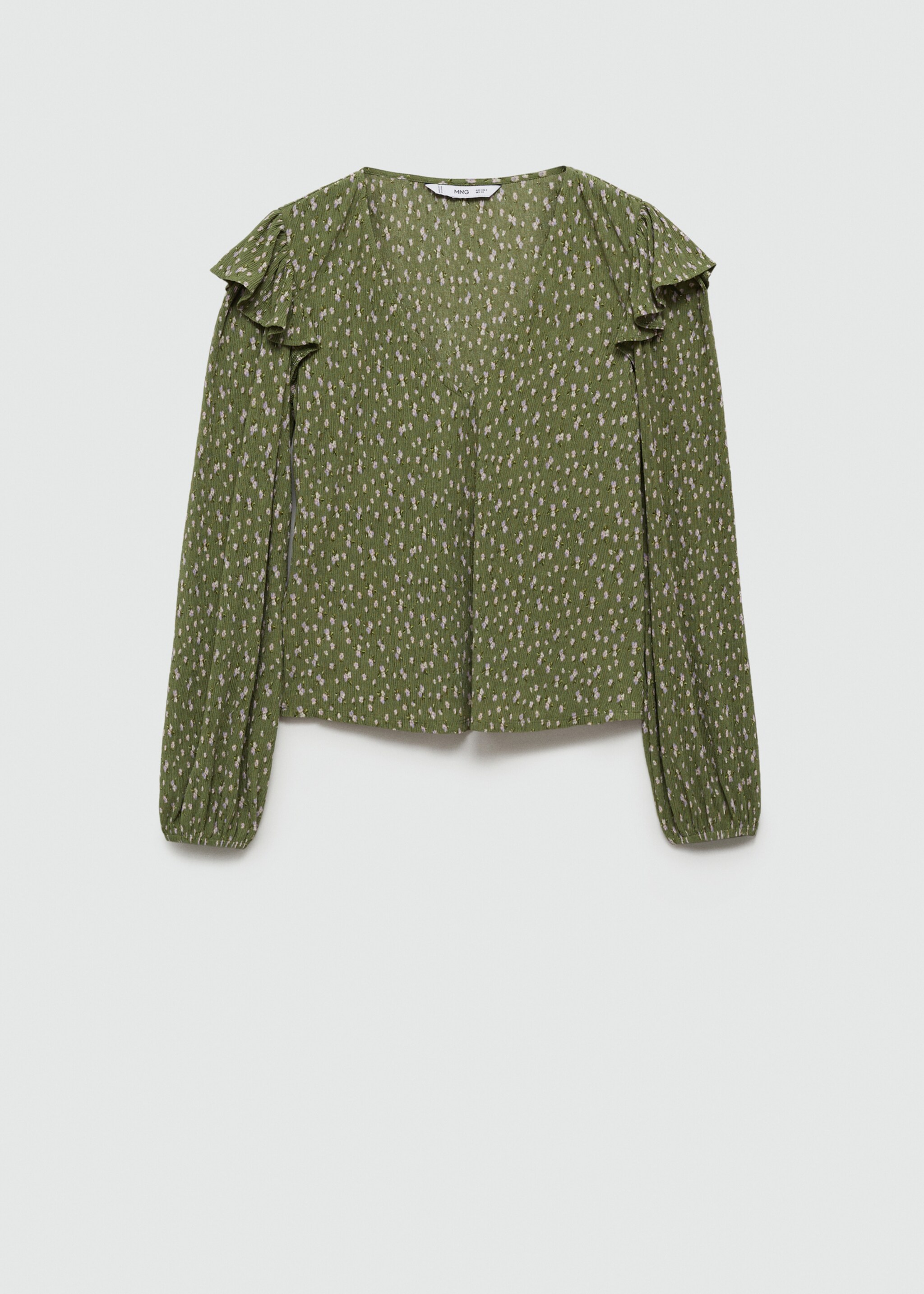 Blouse imprimée à volants - Article sans modèle