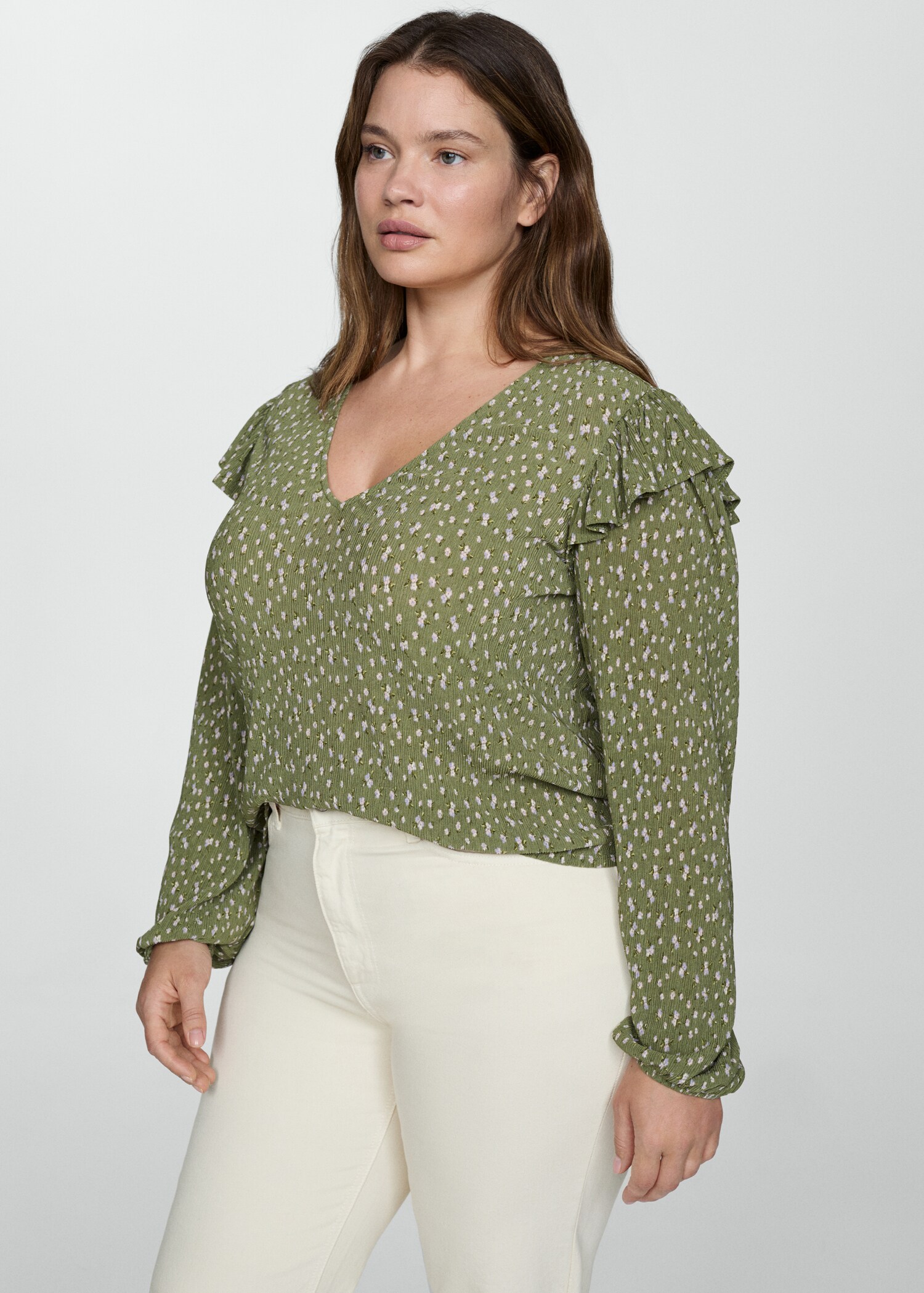 Blouse imprimée à volants - Détail de l'article 5
