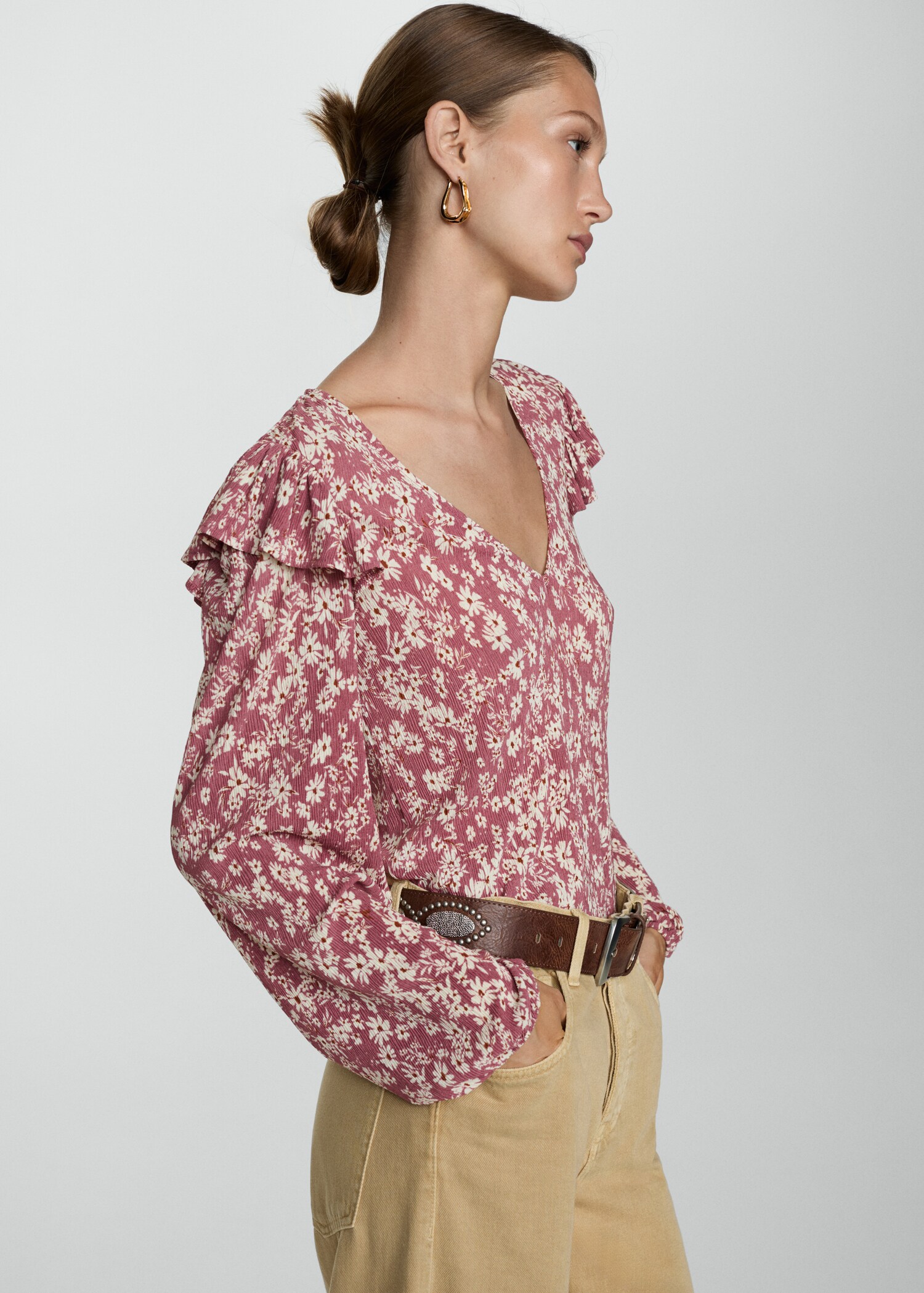 Blouse imprimée à volants - Détail de l'article 2
