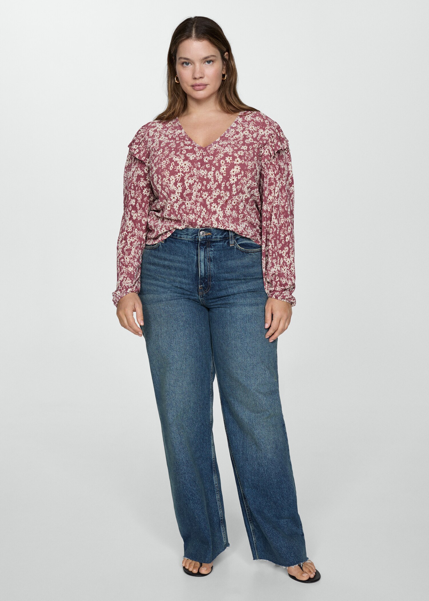 Blouse imprimée à volants - Détail de l'article 3