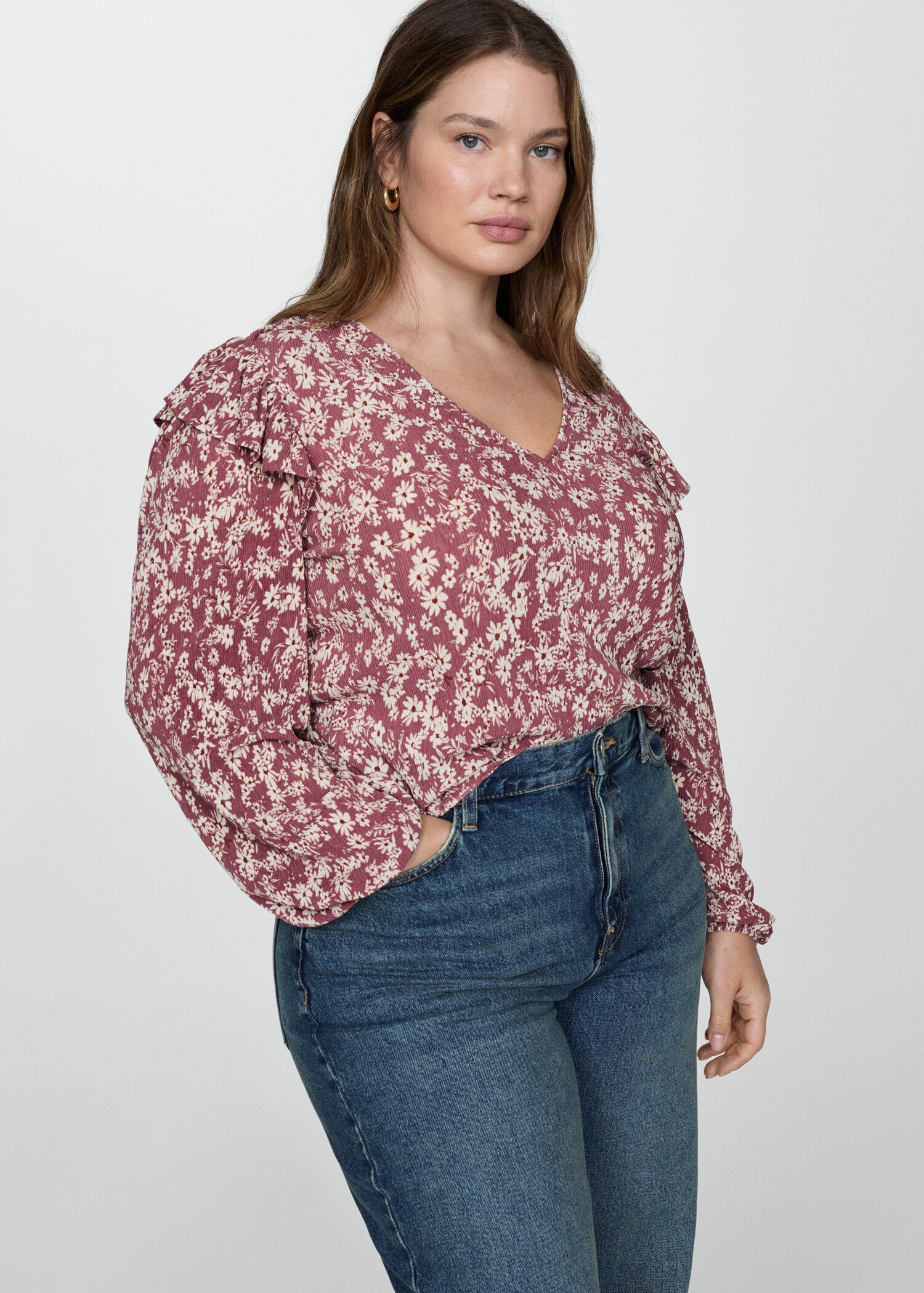 Blouse imprimée à volants - Détail de l'article 5