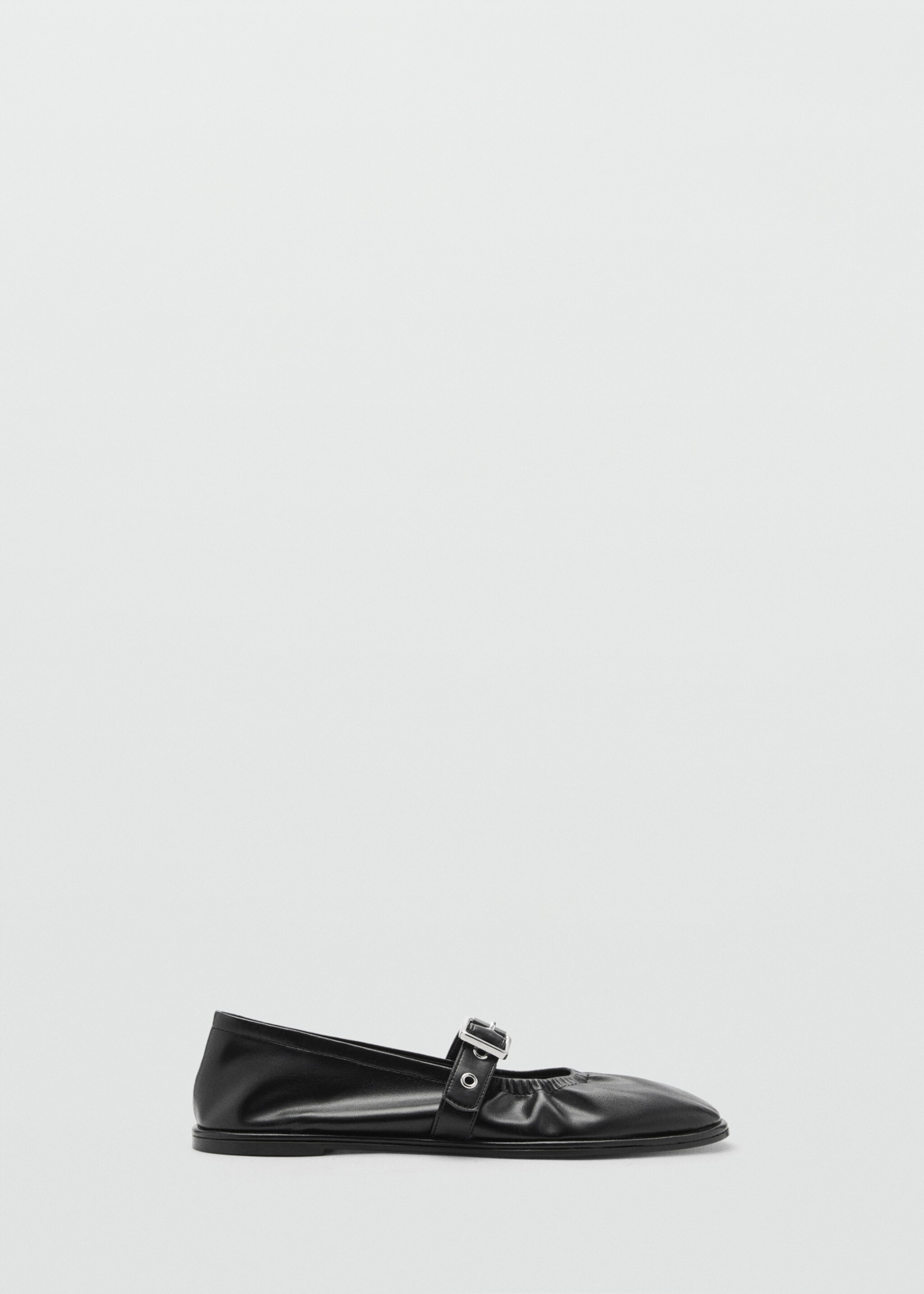 Sepatu flat ballet ujung bulat dengan gesper - Barang tanpa model