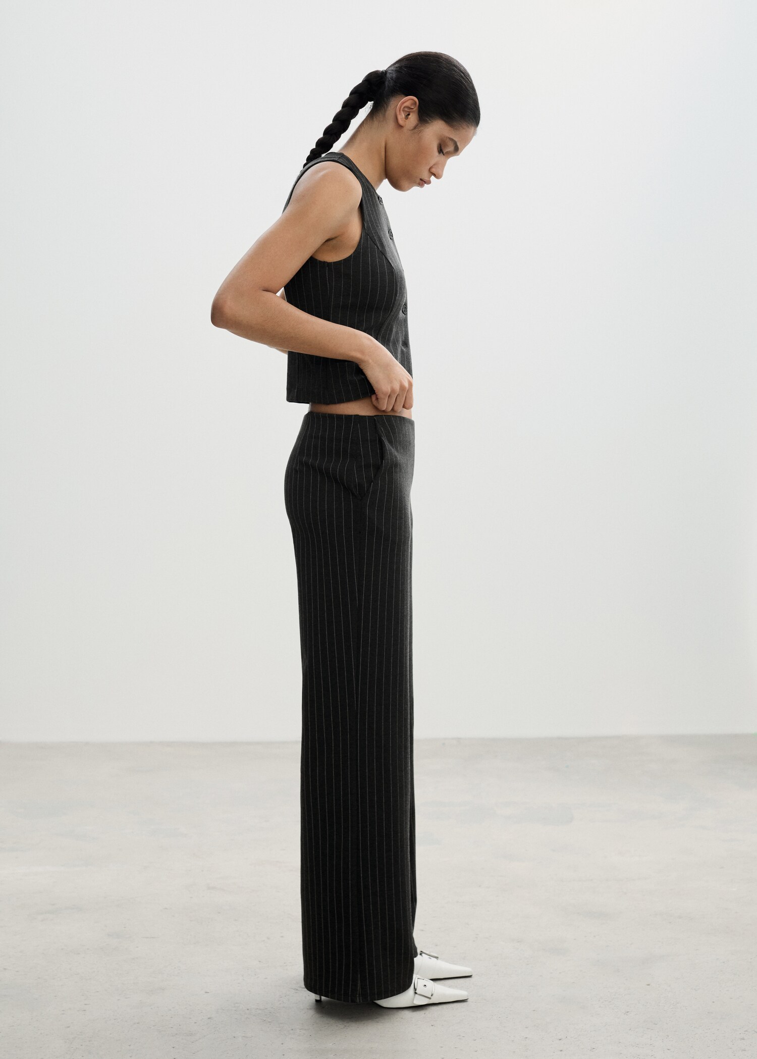 Pantalon droit maille point de Rome - Détail de l'article 1