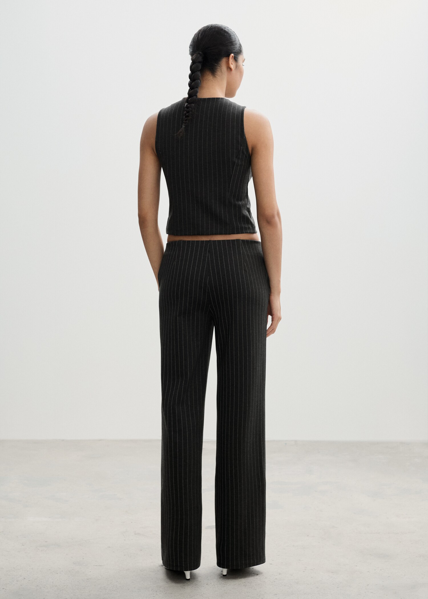 Pantalon droit maille point de Rome - Verso de l’article