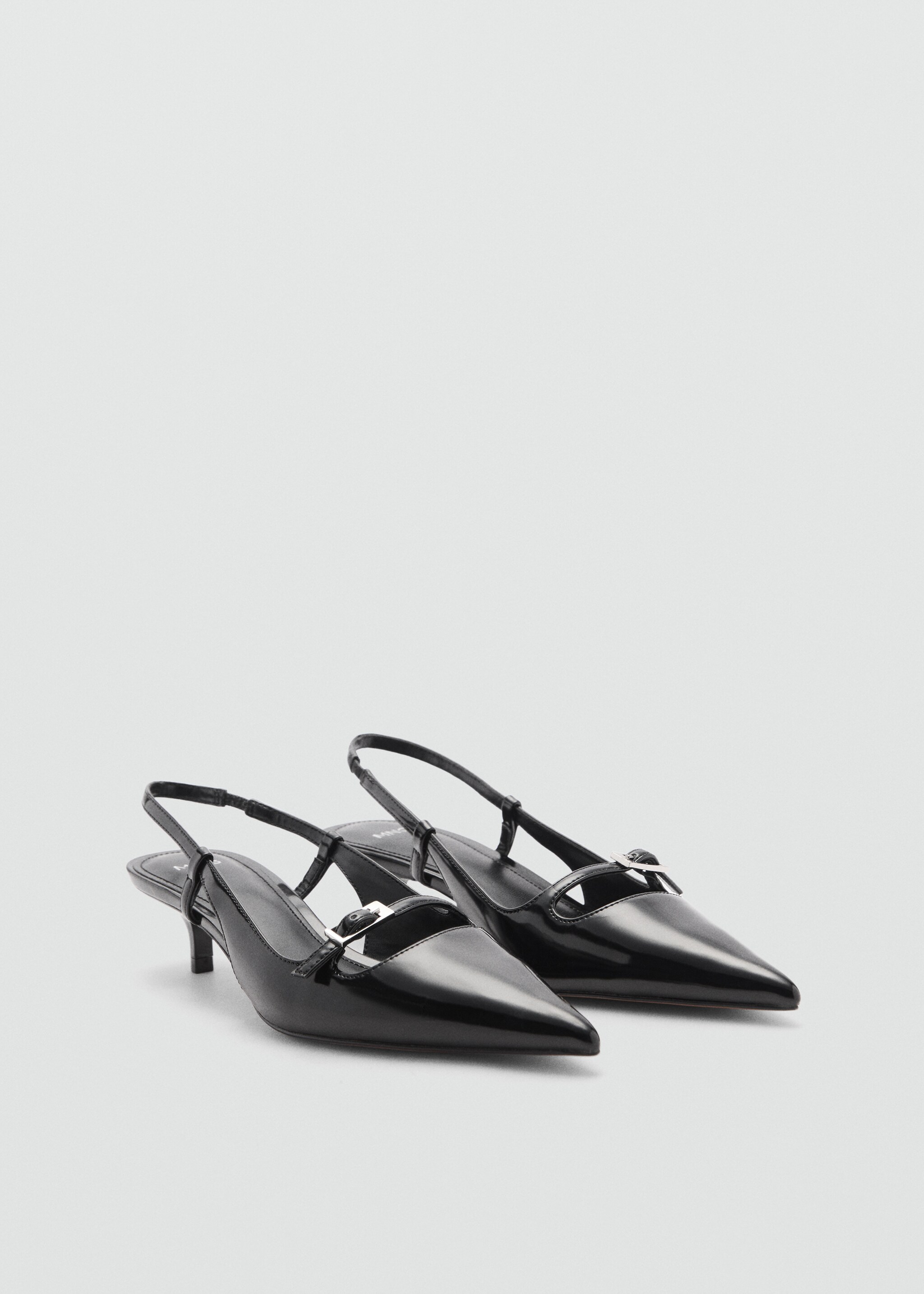 Slingback heeled shoes with buckle - Medium plane