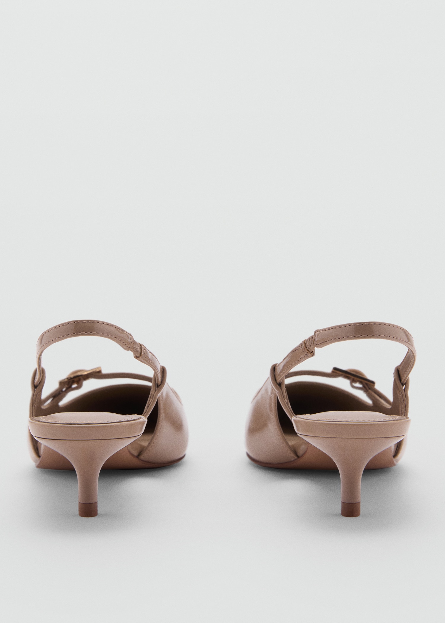 Slingback heeled shoes with buckle - Details of the article 1