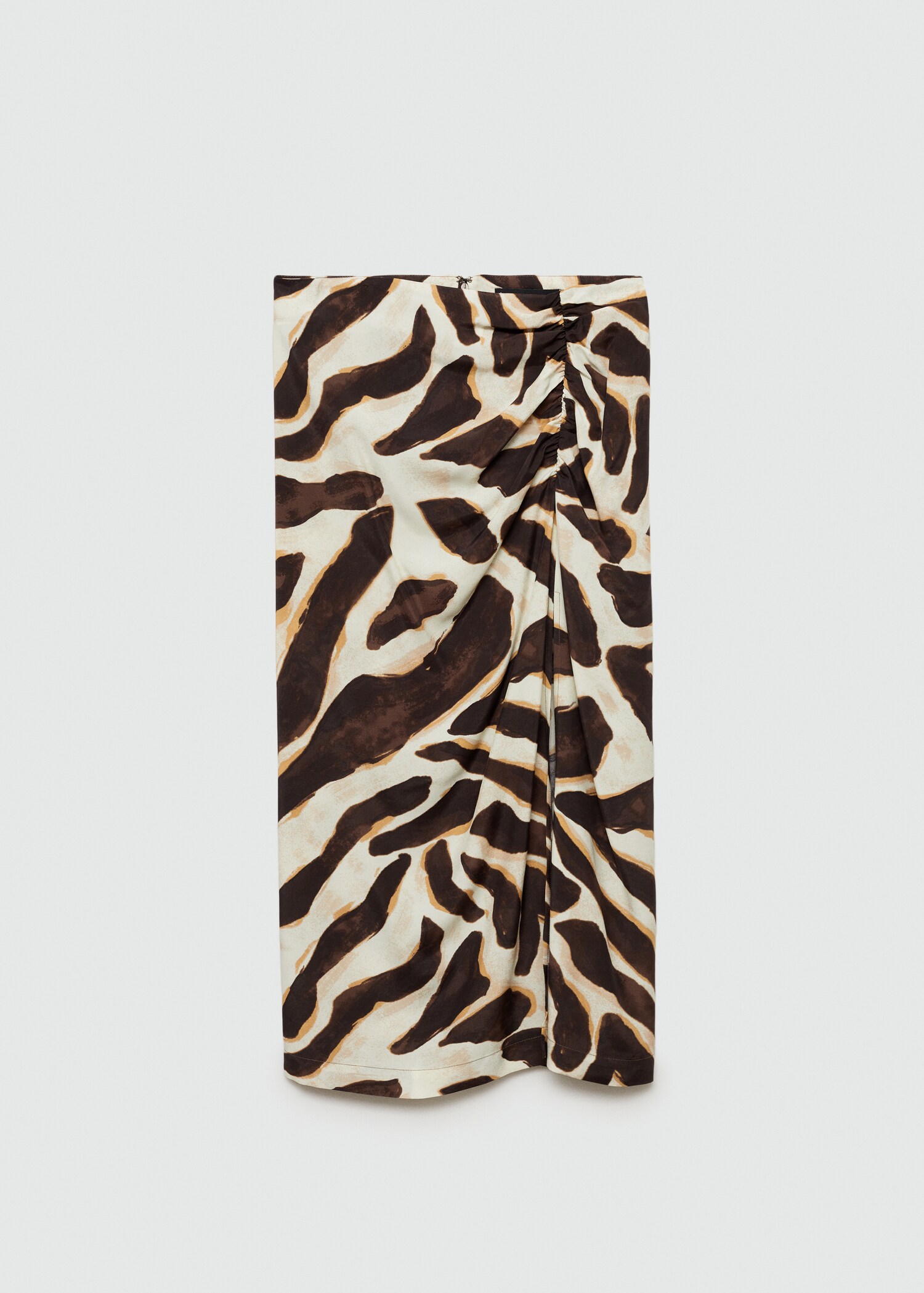 Drapierter Rock mit Animal-Print - Damen | MANGO Deutschland
