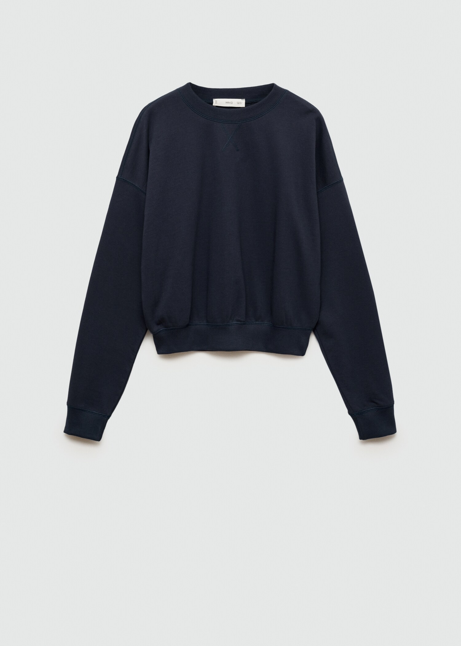 Round-neck cotton sweatshirt - Article without model