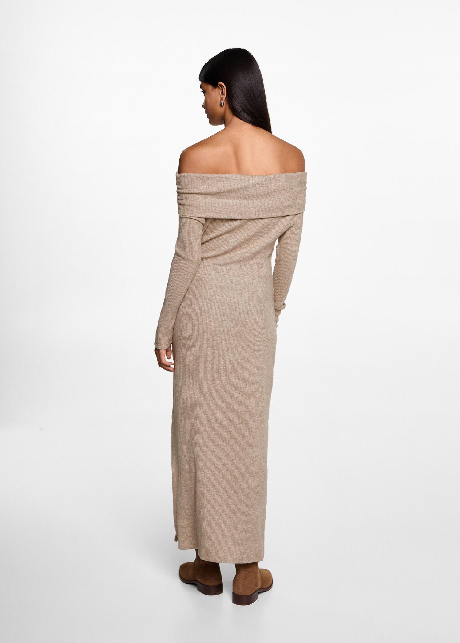 Vestido midi hombros descubiertos - Reverso del artículo