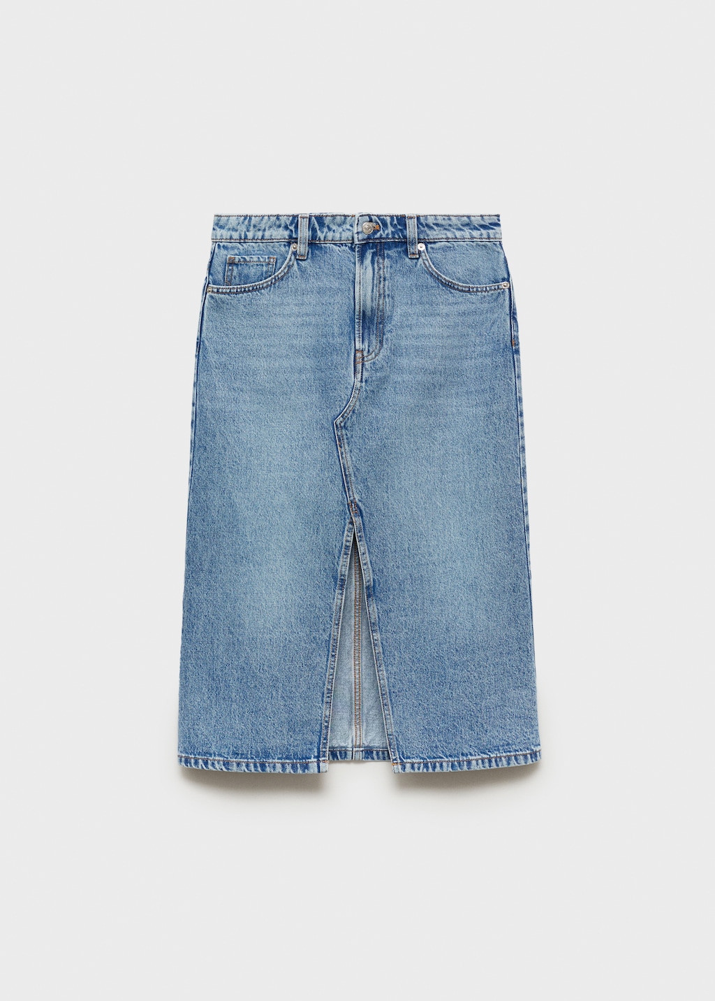 Denim midi skirt xl hot sale