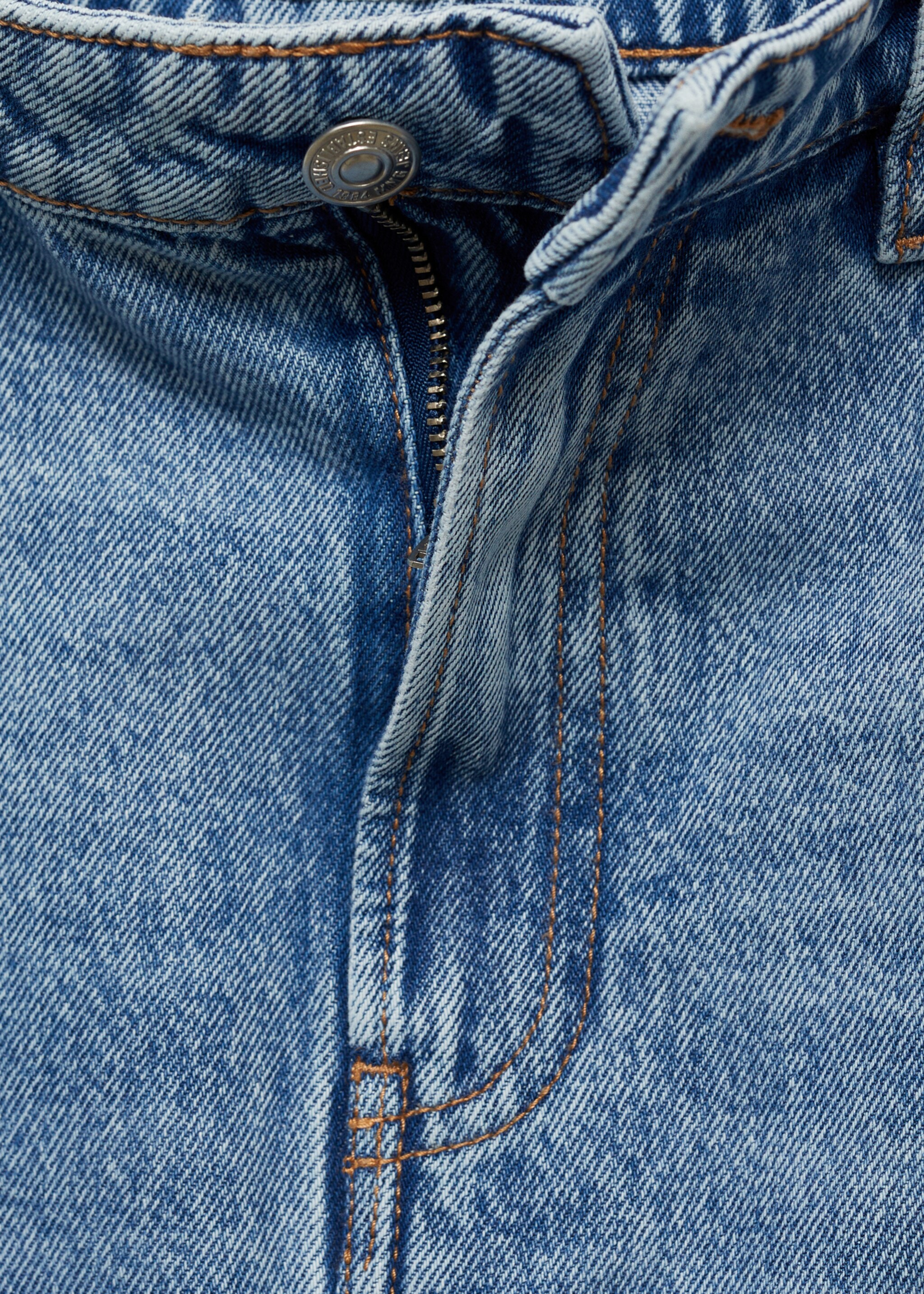Denim midi-skirt - Details of the article 8, Medium Blue. Ref: 77094054-00.