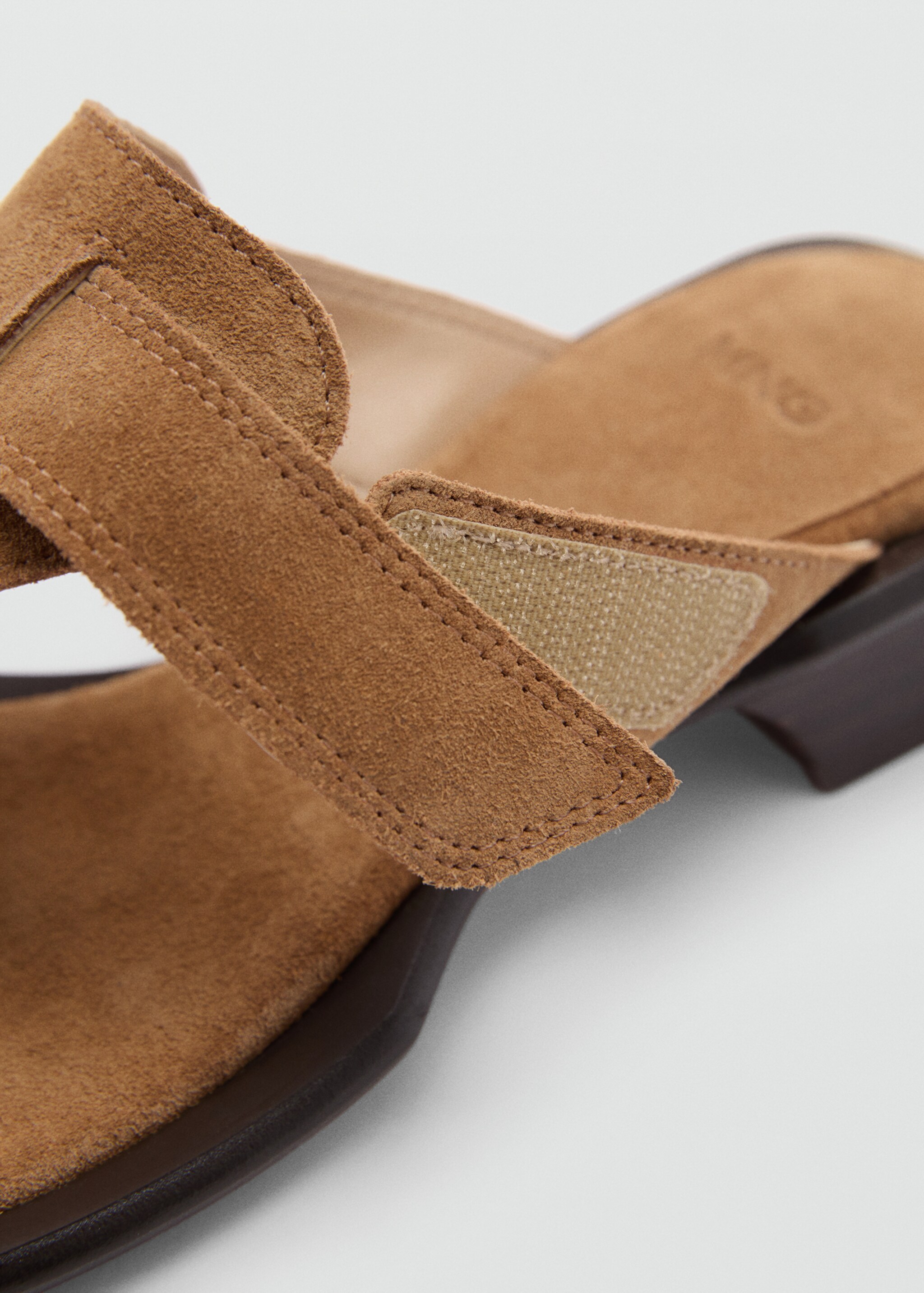 Suede panel sandal - Details of the article 3, Leather. Ref: 77094057-00.