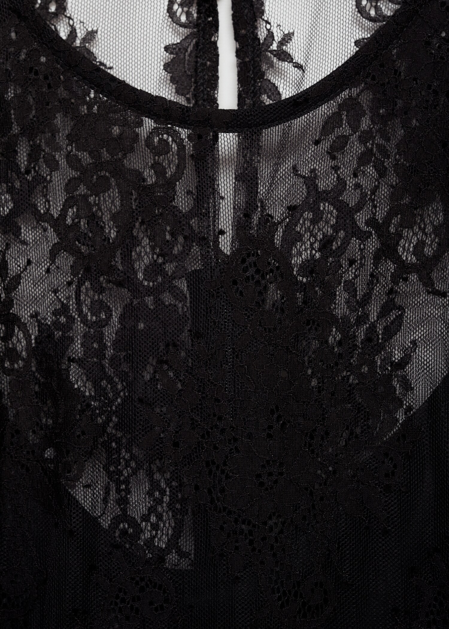 Semi-transparent lace long dress - Details of the article 8