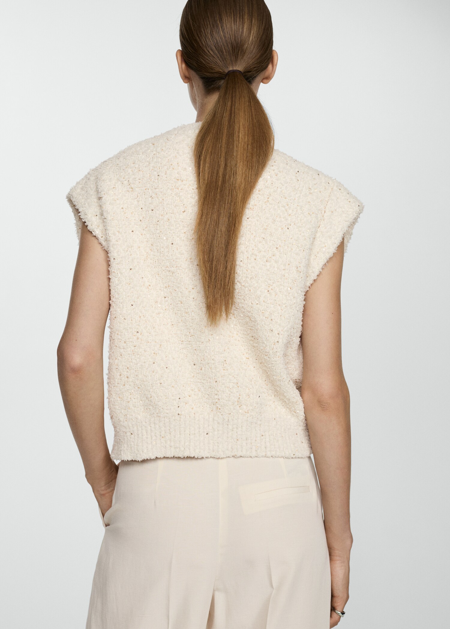Gilet maille paillettes - Verso de l’article