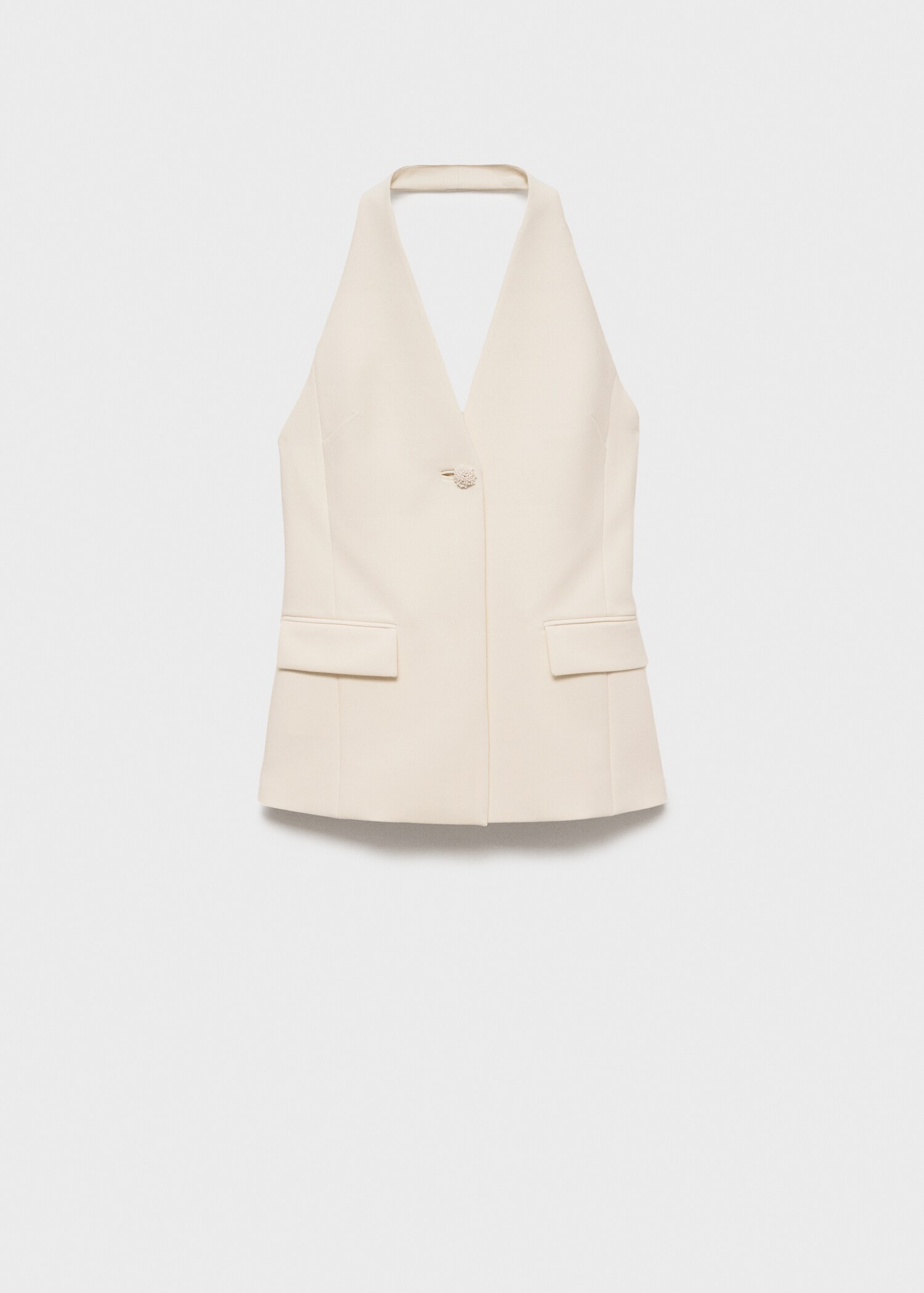 Gilet emmanchures américaines bouton bijou - Article sans modèle